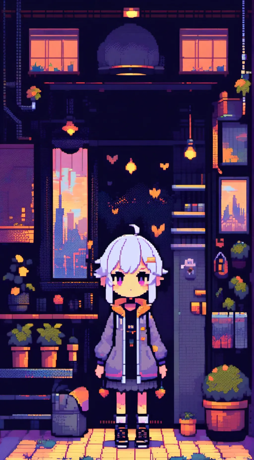 ai character: dandys world beach background