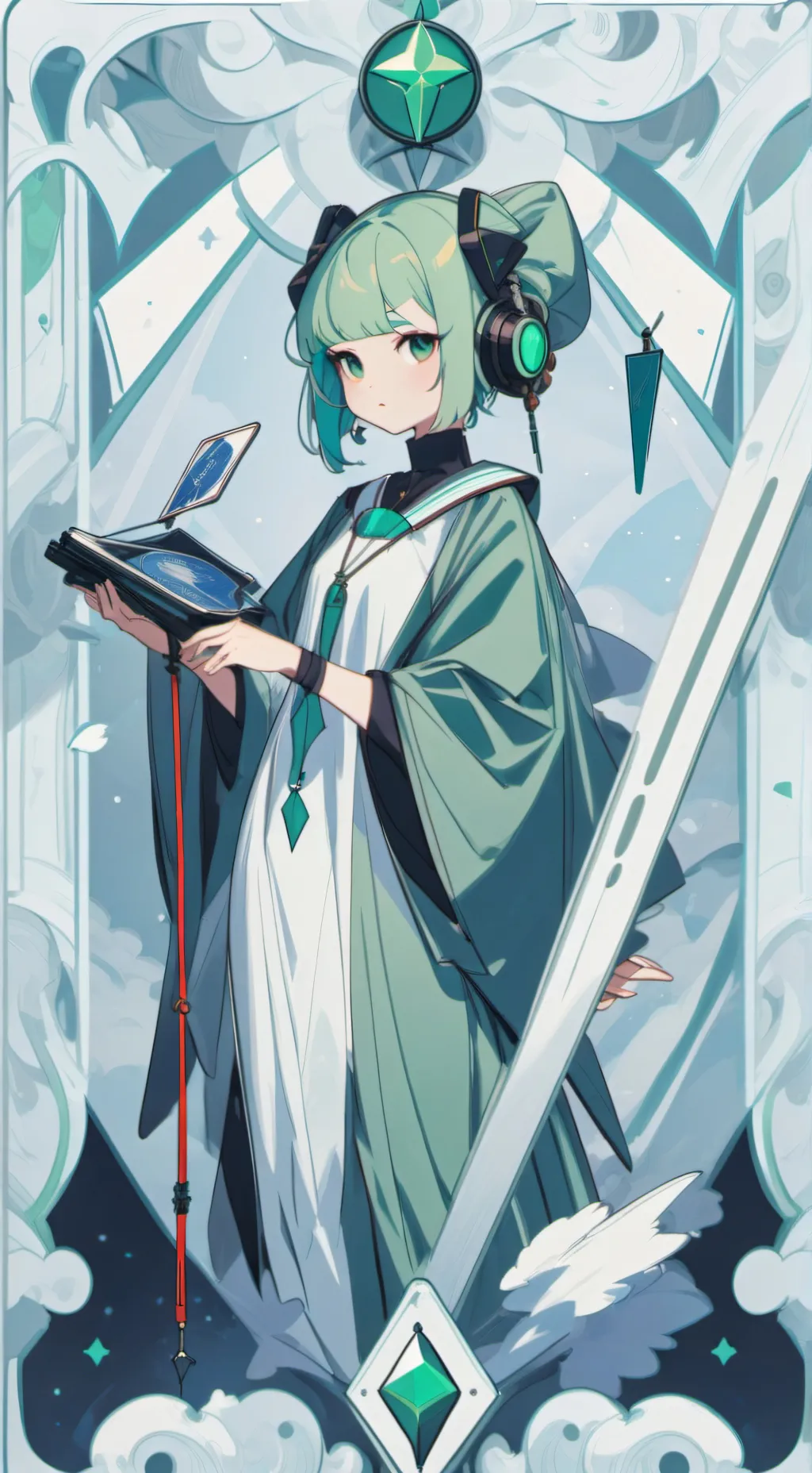 ai character: 🖥vee's gameshow💚  background