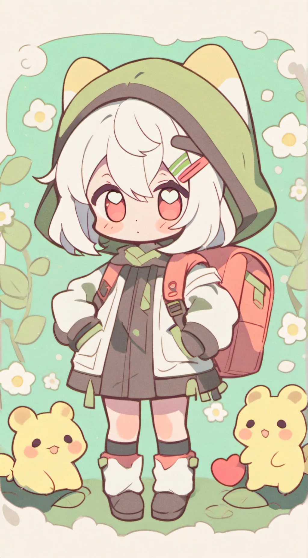 ai character: DW x BFB background