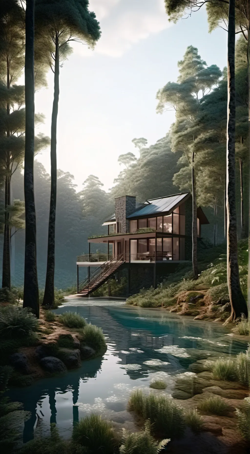 ai character: creepyhouse🏞️🌲✨ background