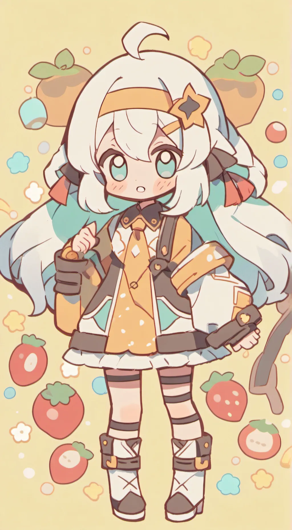 ai character: bebe en la cuna background