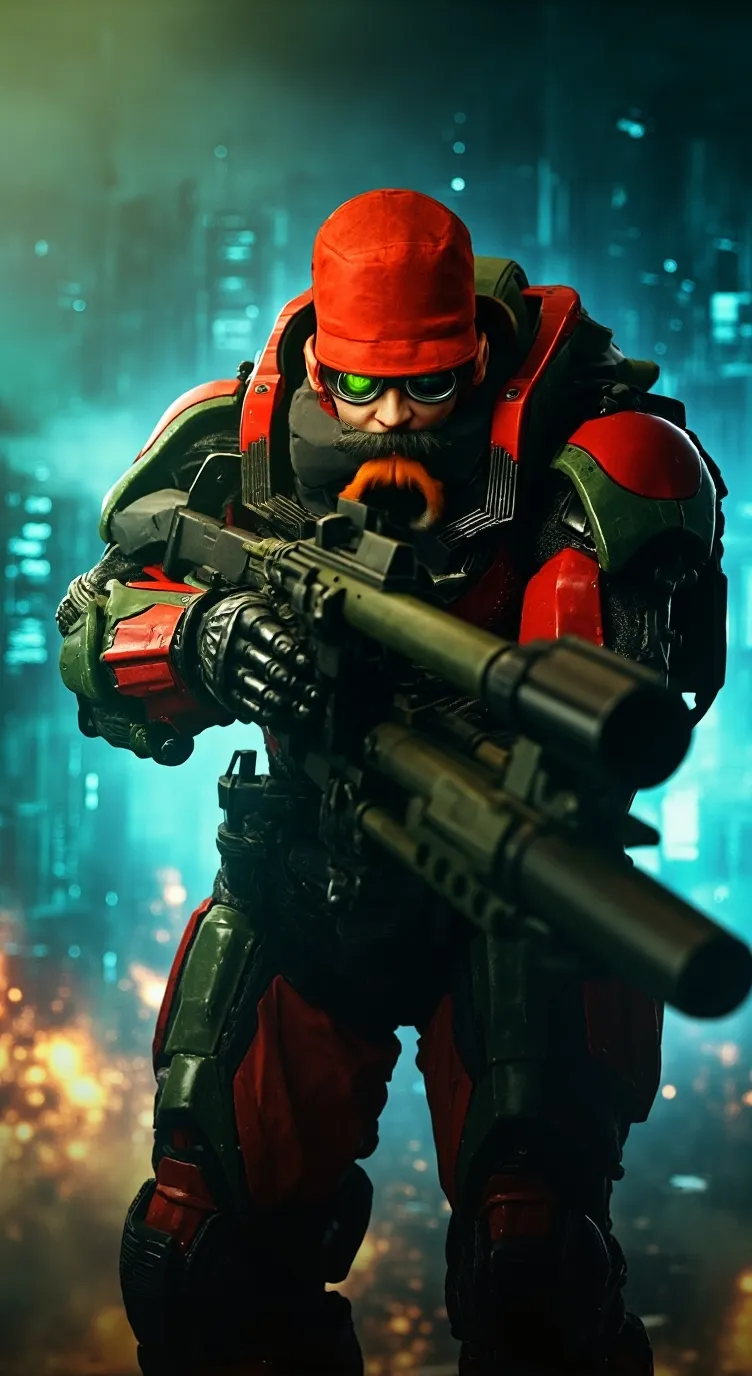 ai character: solder background