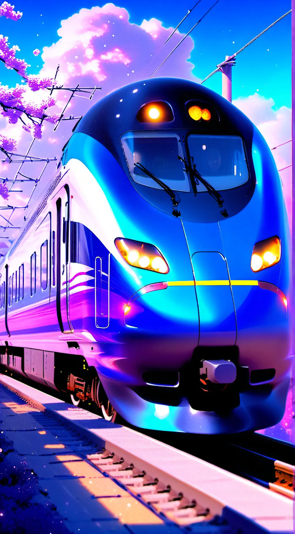 ai character: bullet train background