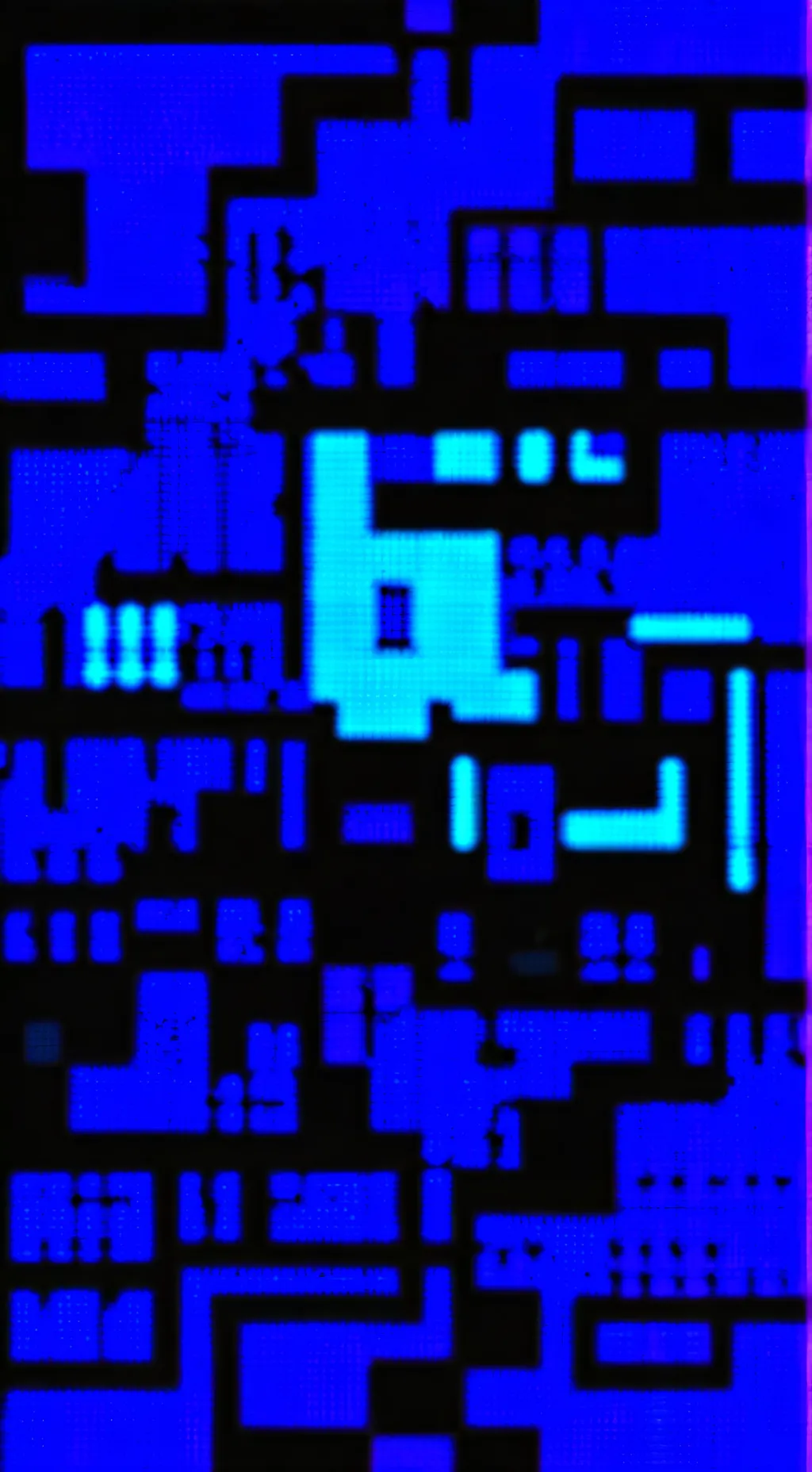 ai character: blue cube background