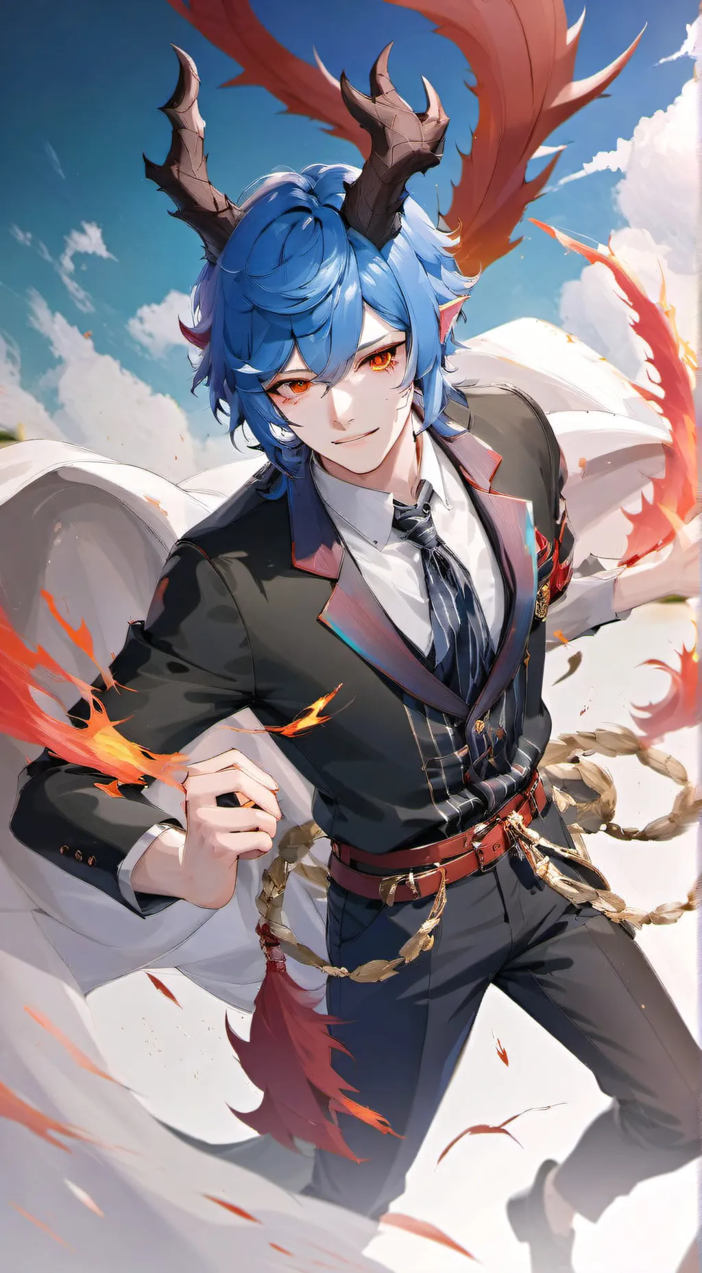 ai character: akaza x y/n background