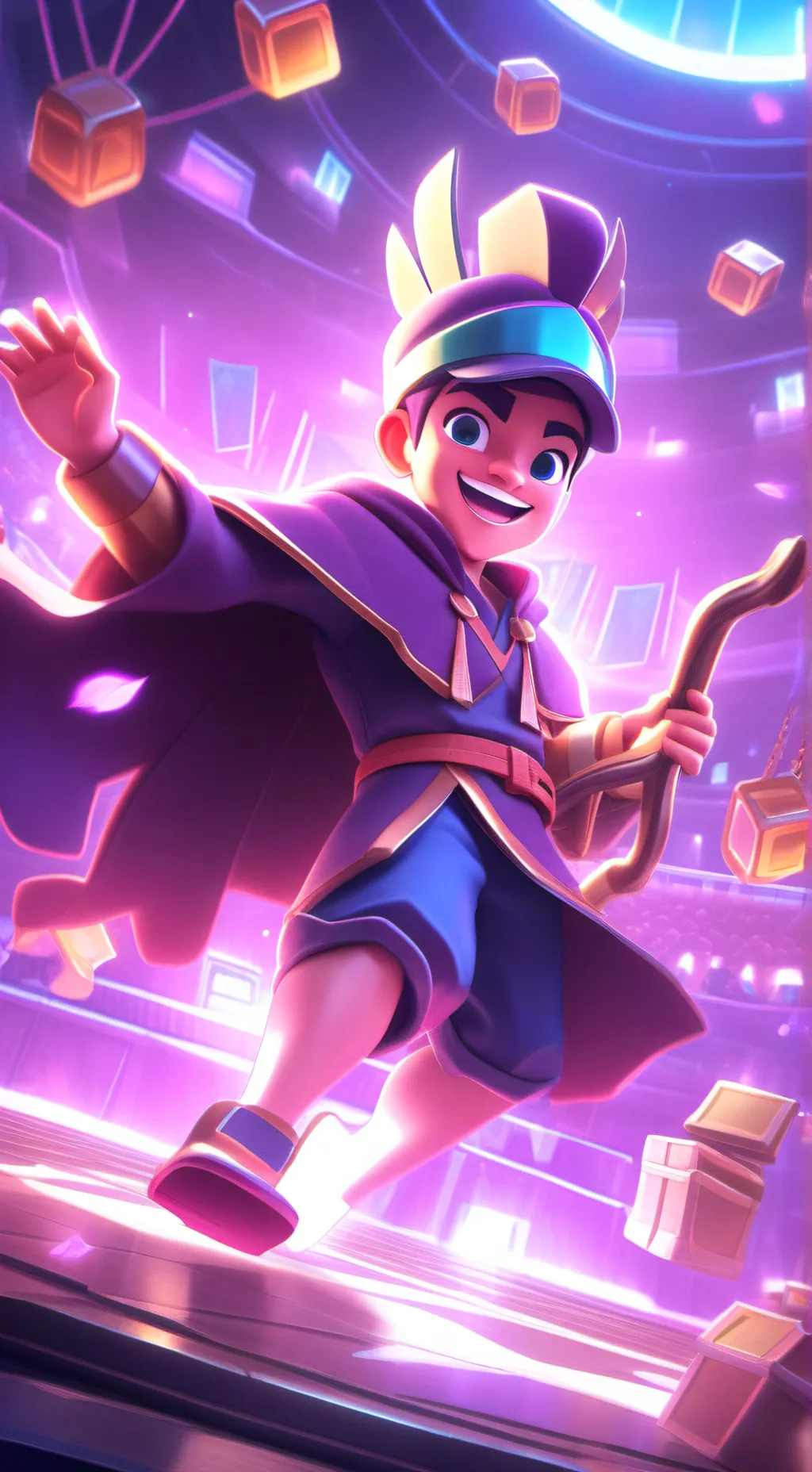 ai character: MAGIC Y TANIO background