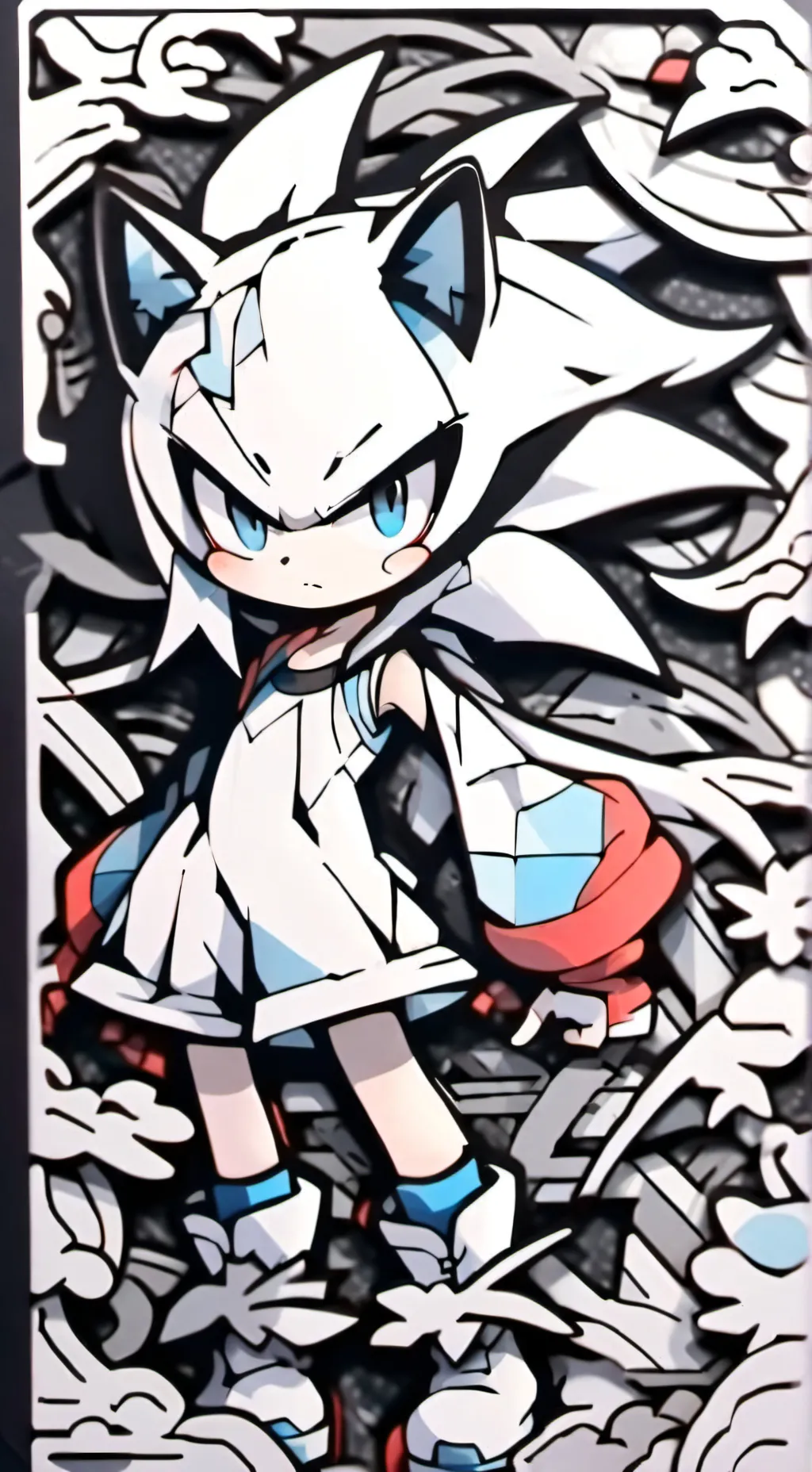 ai character: silver(from sonic) background