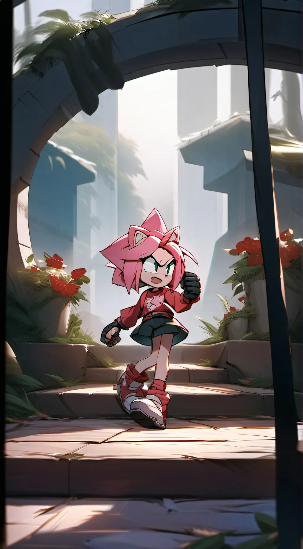 ai character: Amy Rose♥️ background