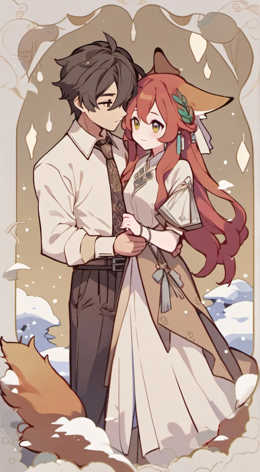 ai character: Roxy and Ruby background