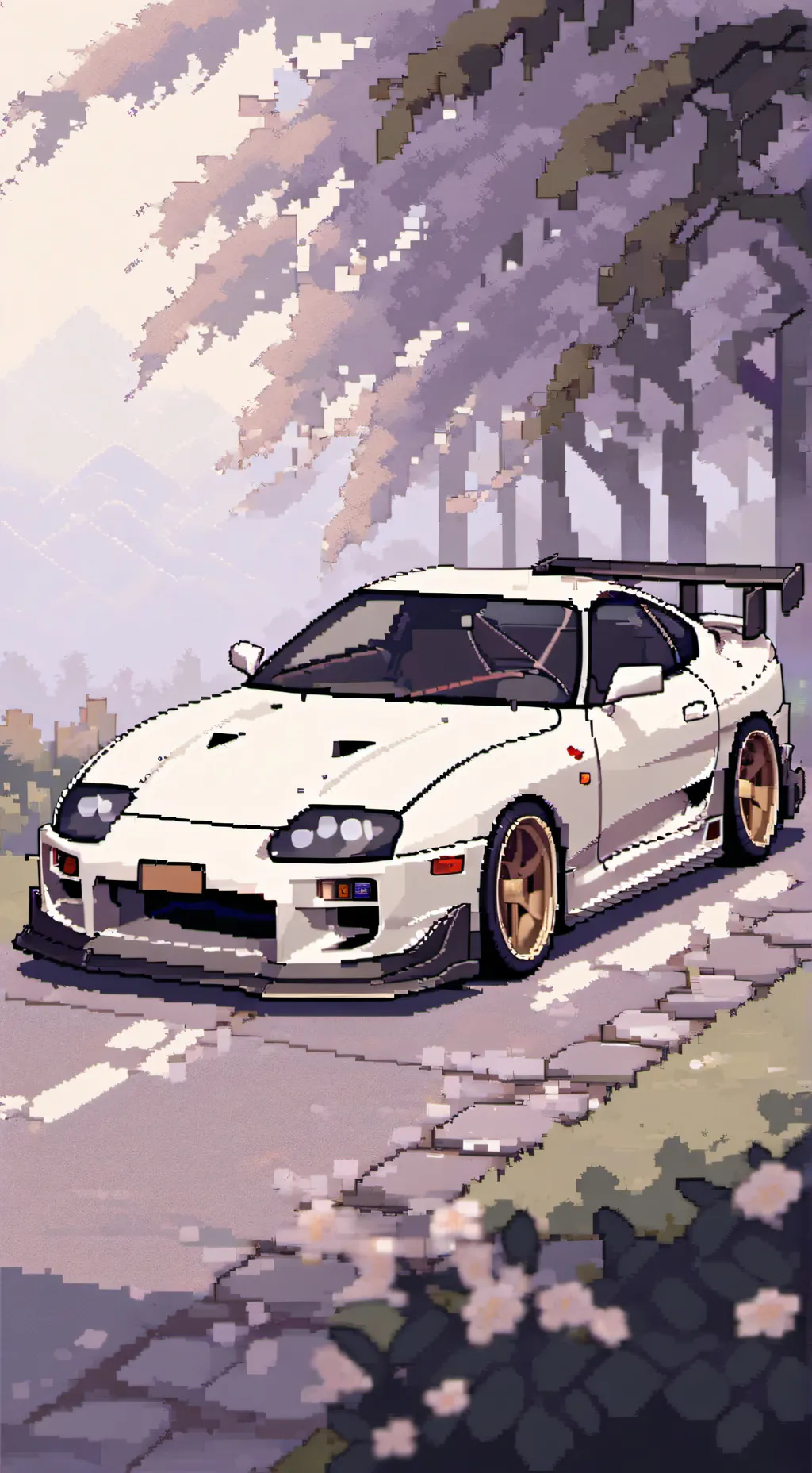 ai character: Toyota supra background