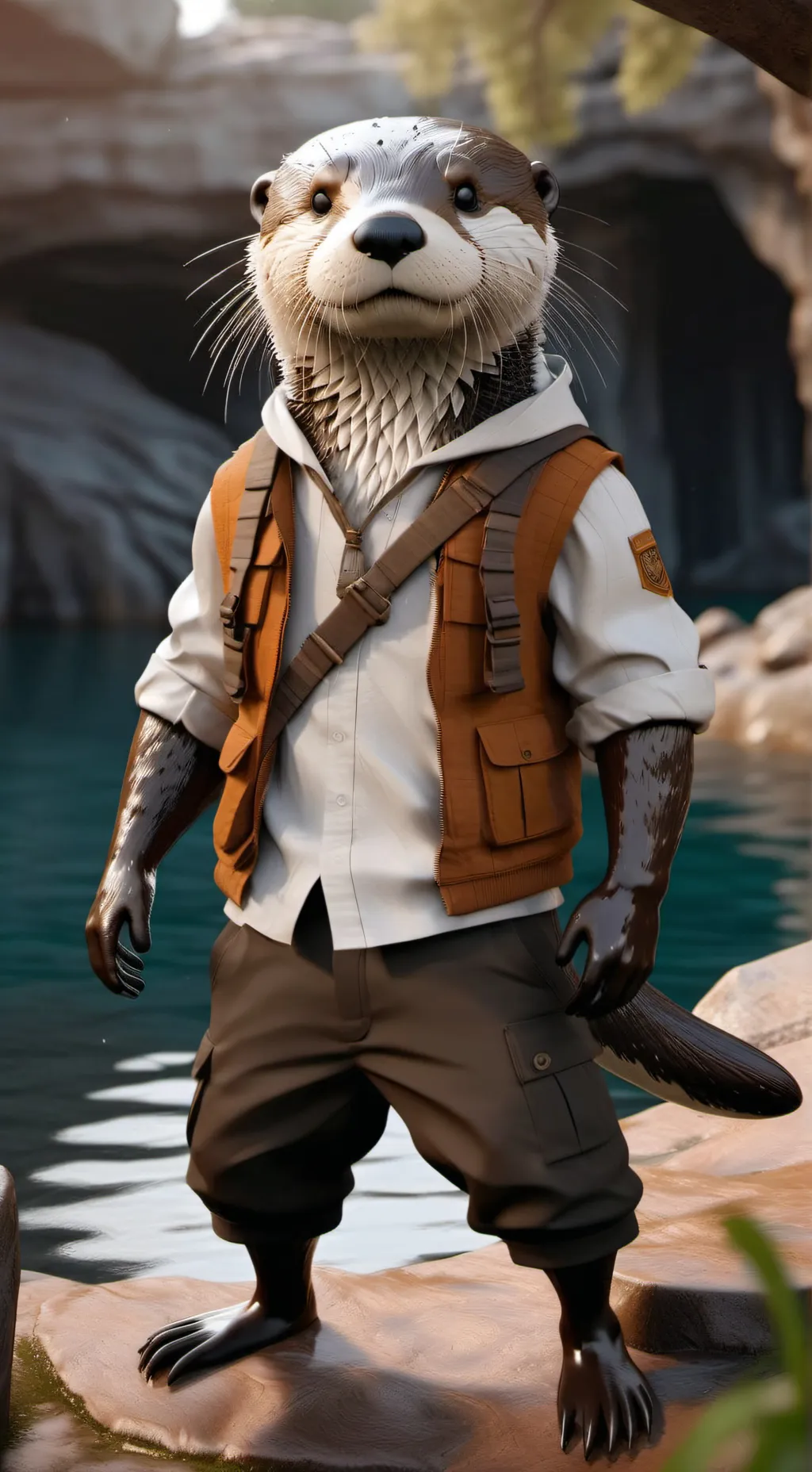 ai character: Mike the otter background