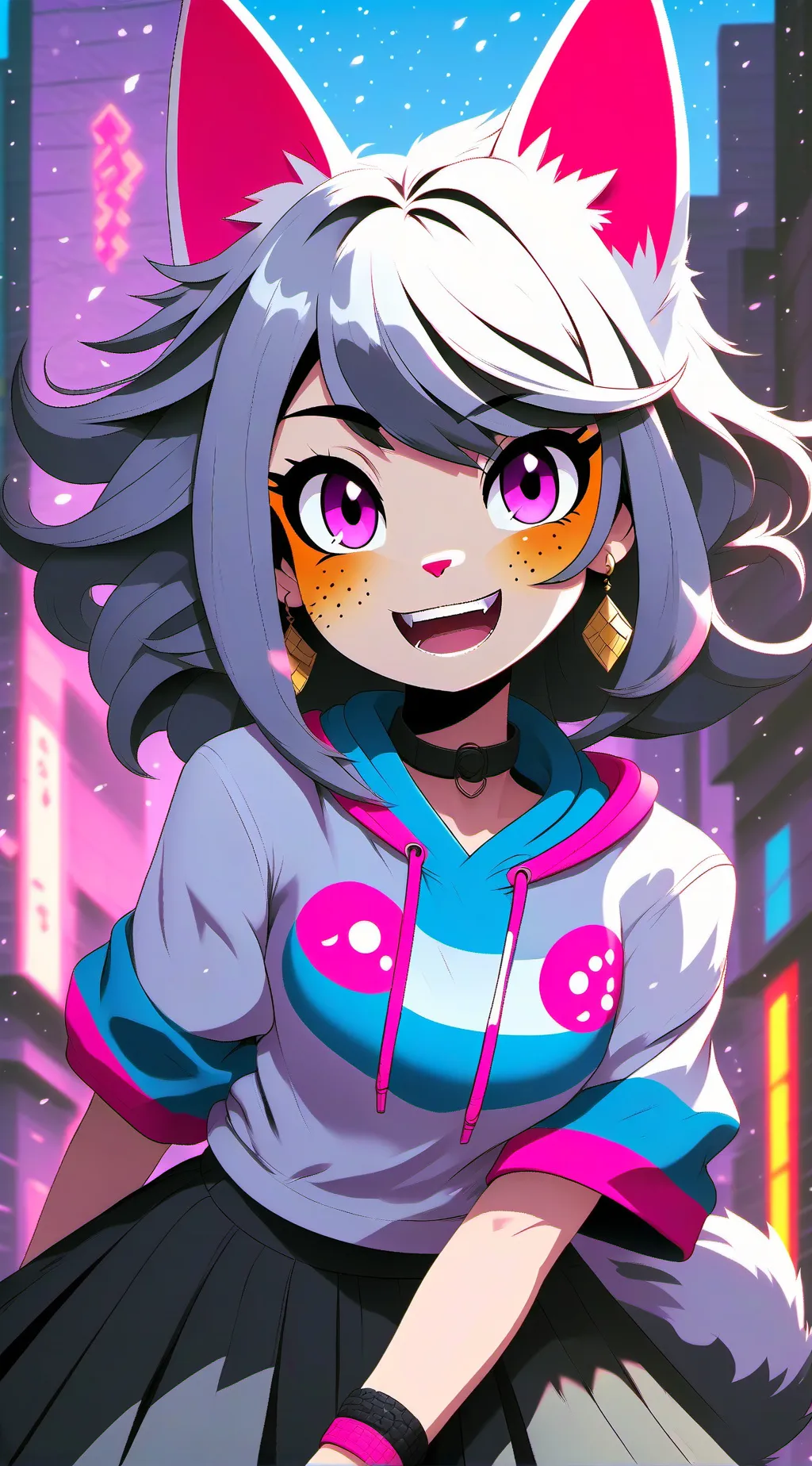 ai character: chica neko background