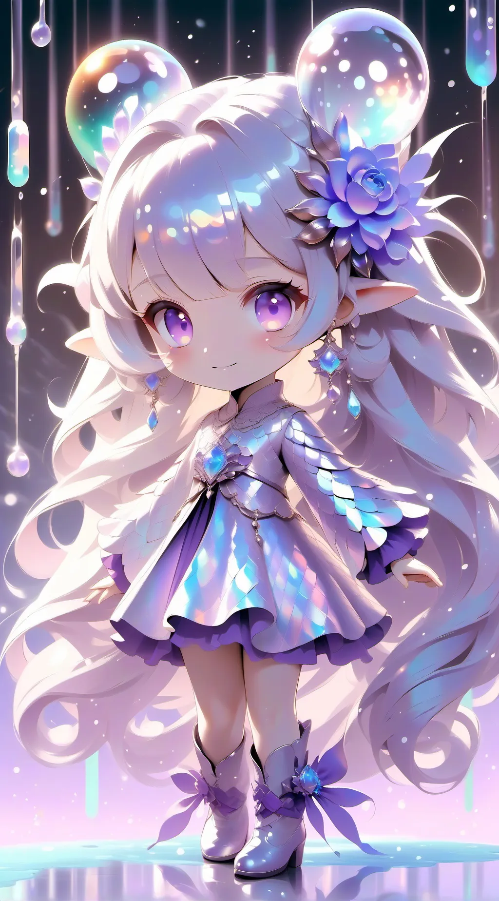 ai character: smiling critters background