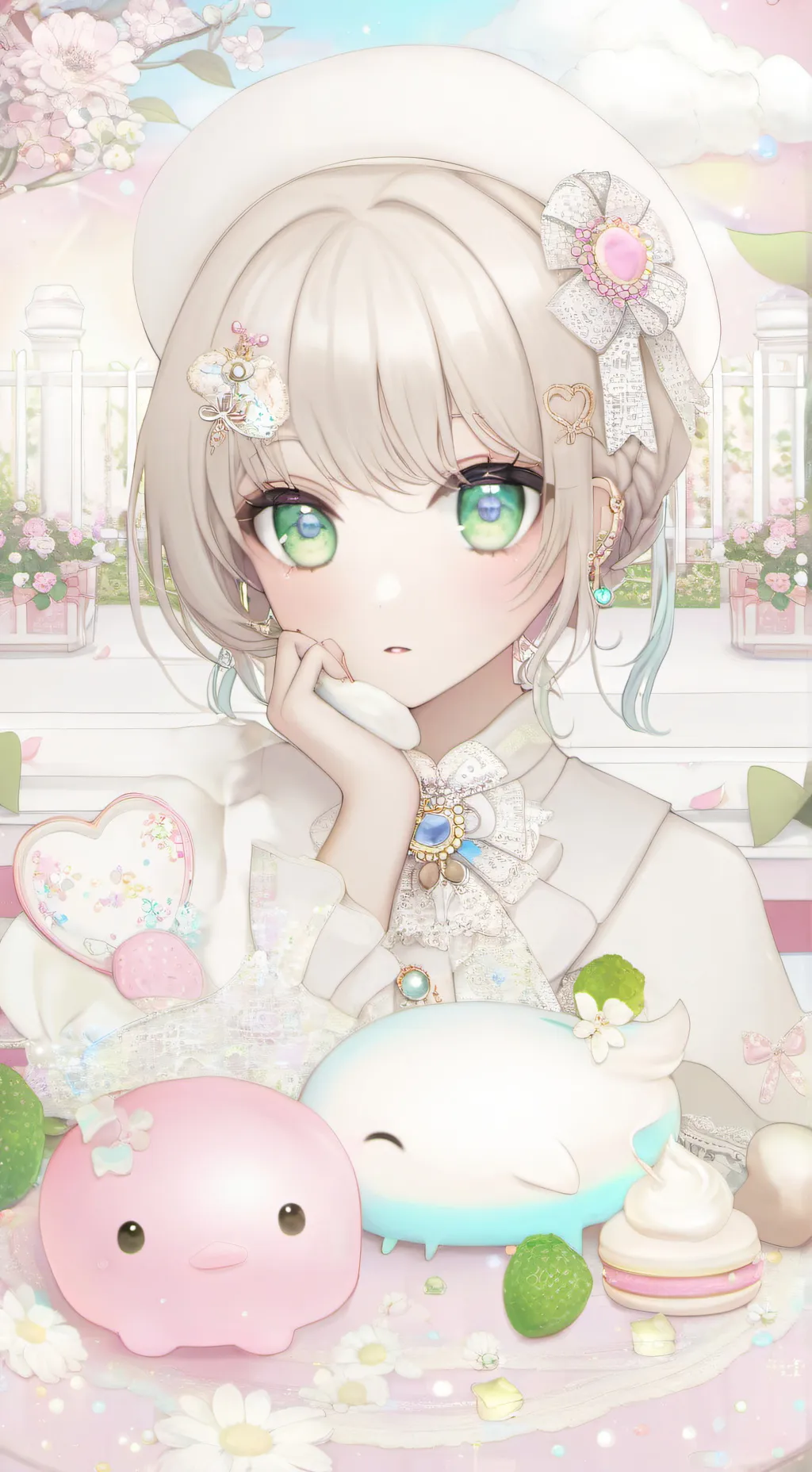 ai character: Flowers 💐  background