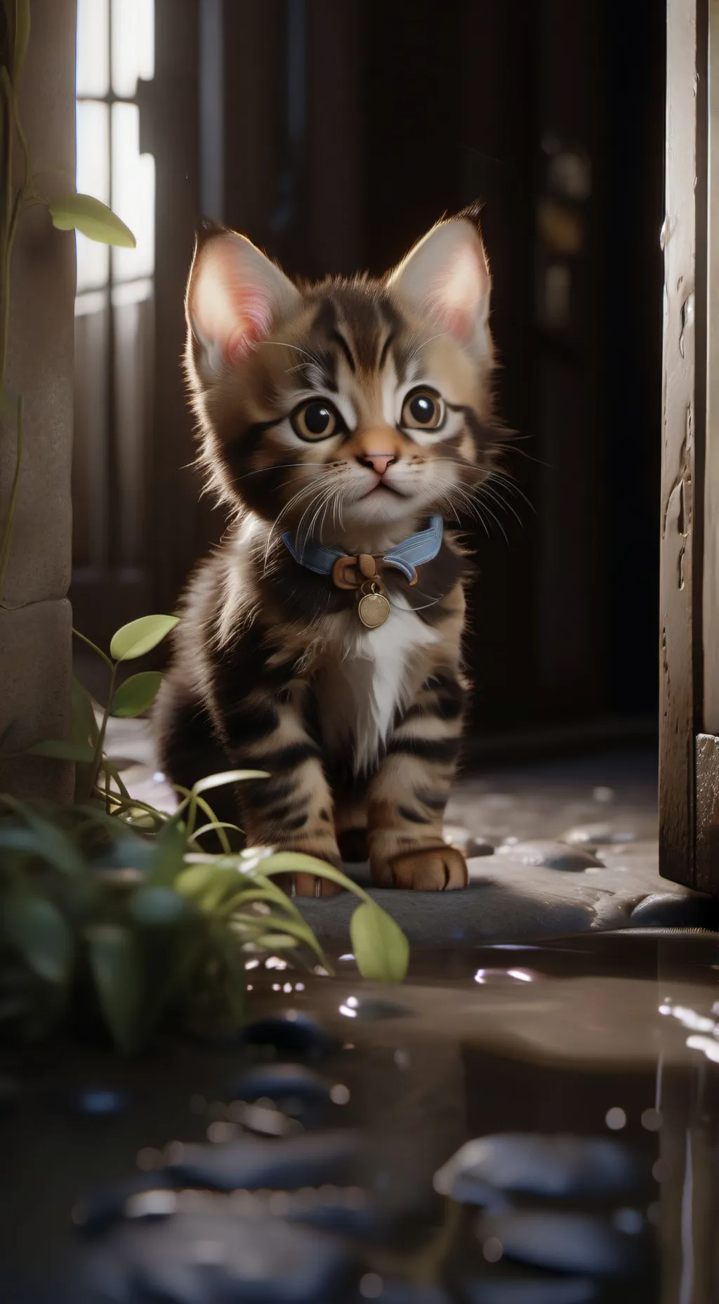 ai character: Gatito abandonado  background