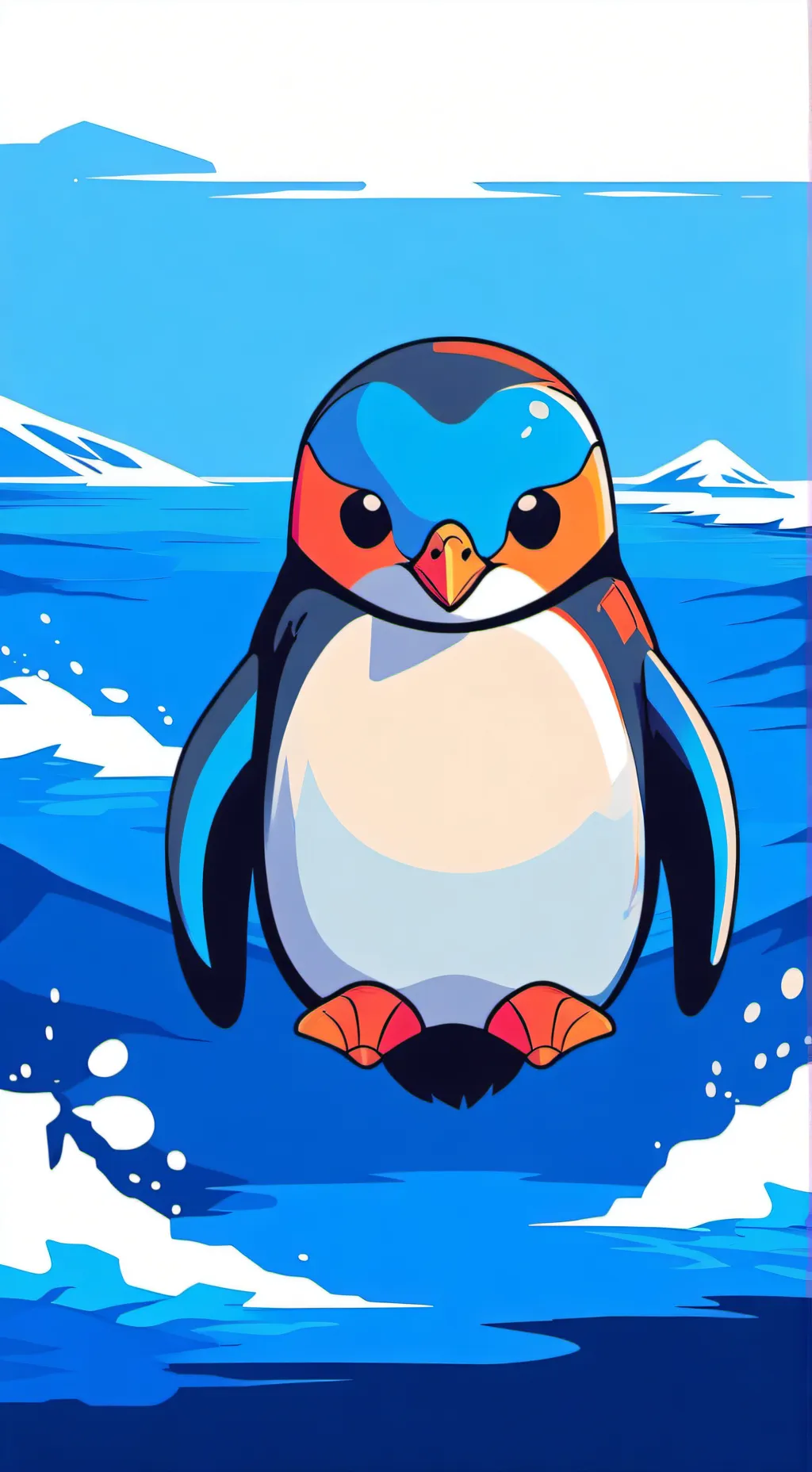 ai character: Penguin robot background