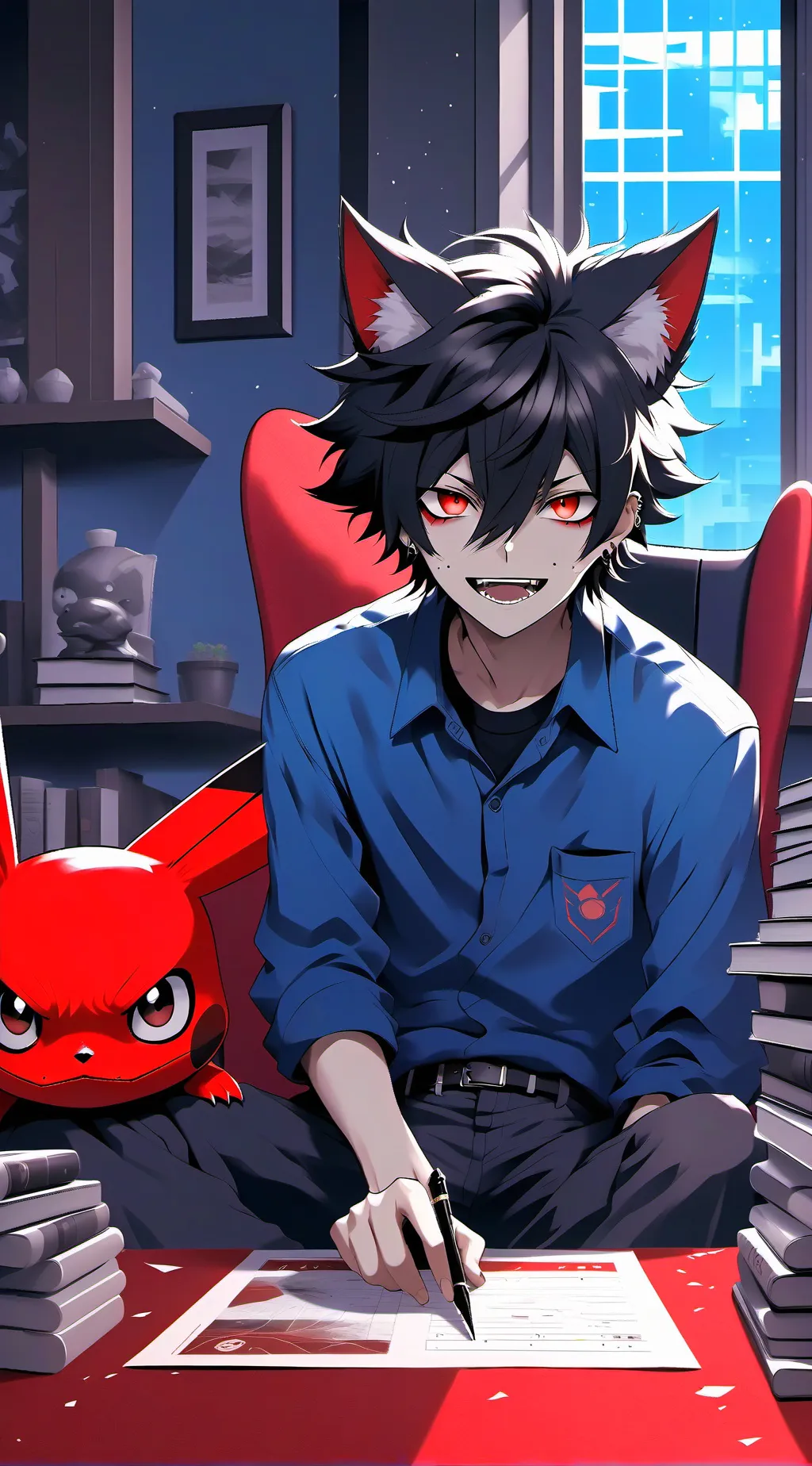 ai character: werewolf  background