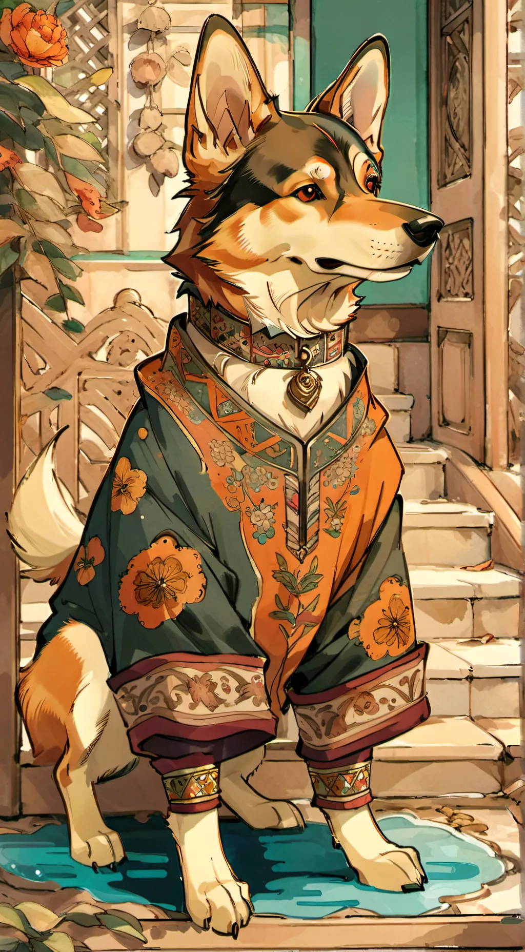 ai character: doggy background