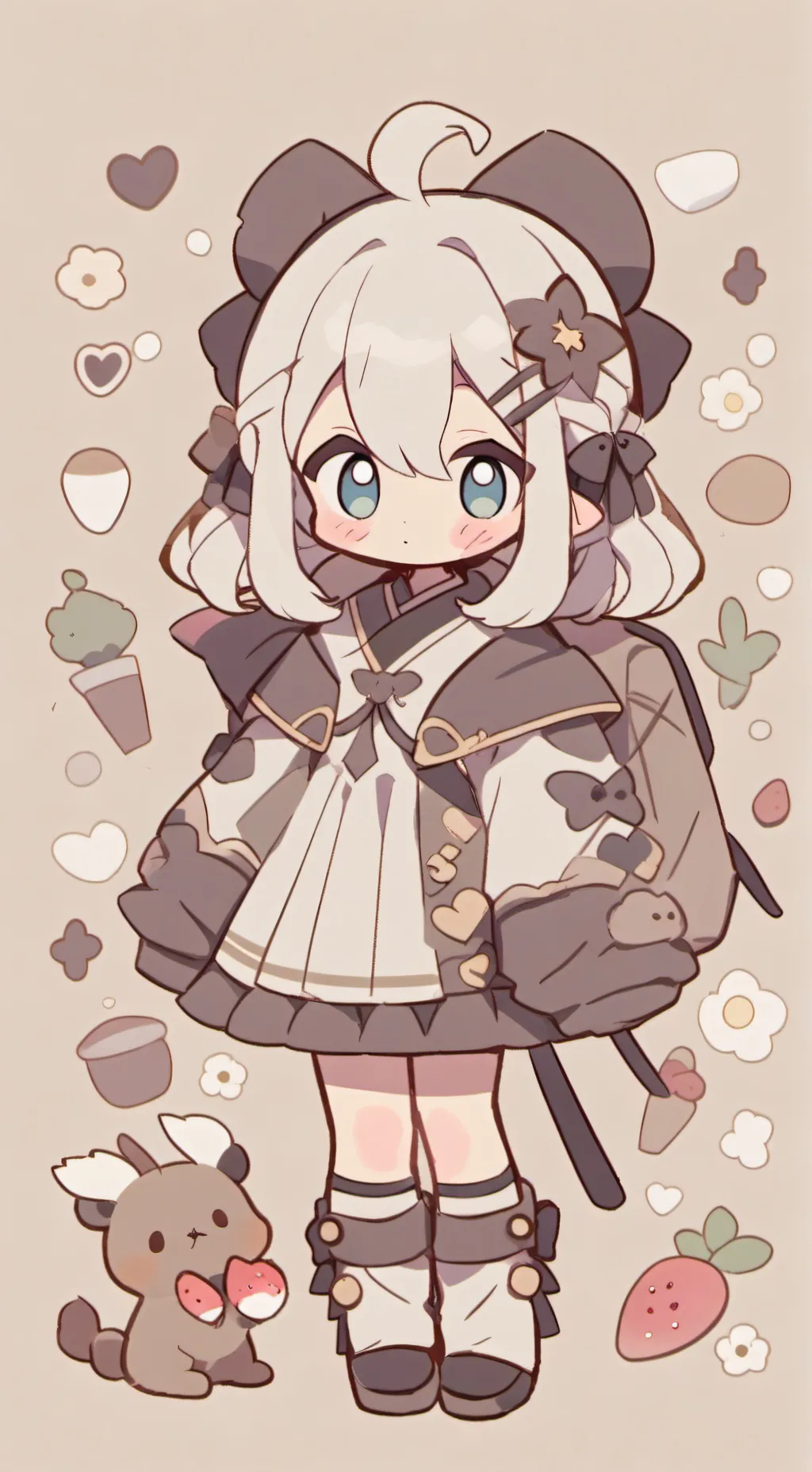 ai character: chibi friends background