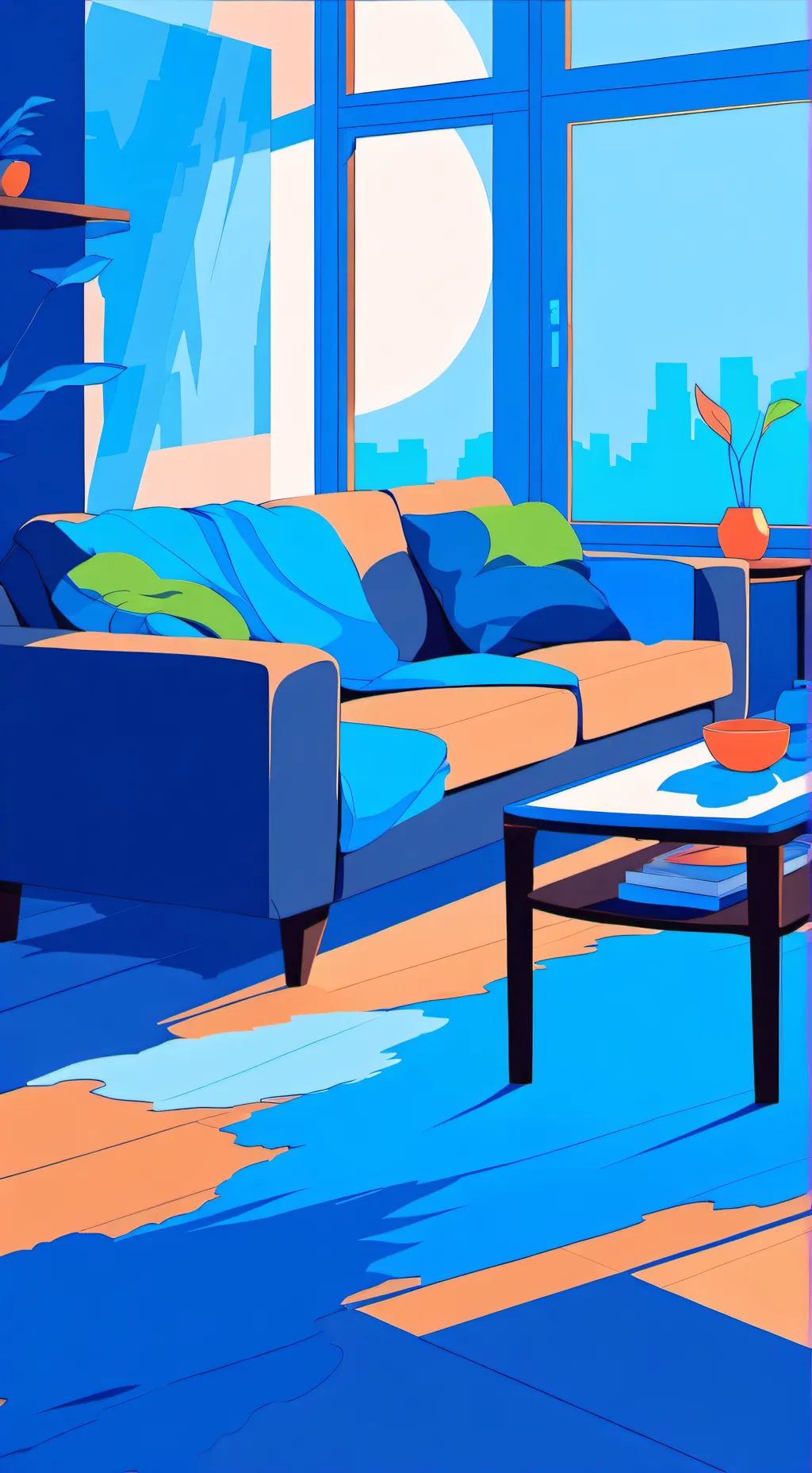 ai character: SF sleepover!! background