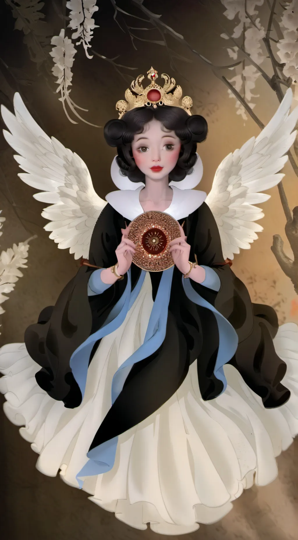 ai character: schneewittchen background