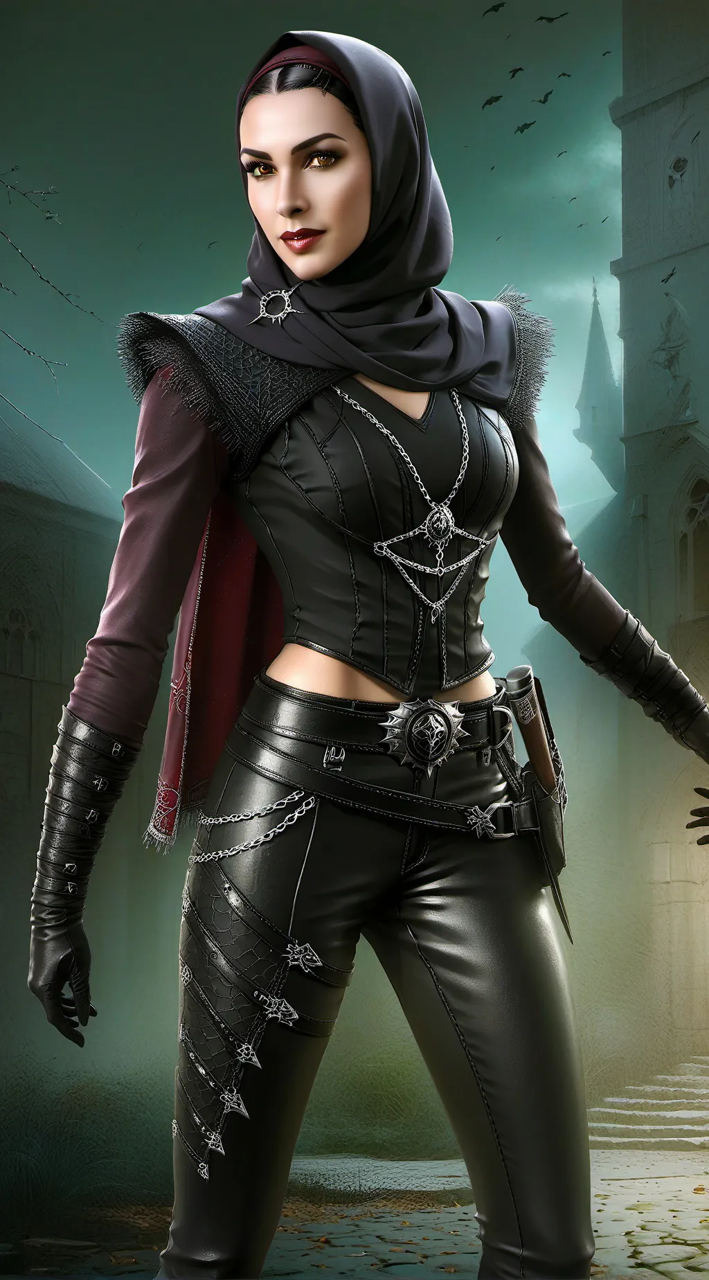 ai character: Nadia A Assamita  background