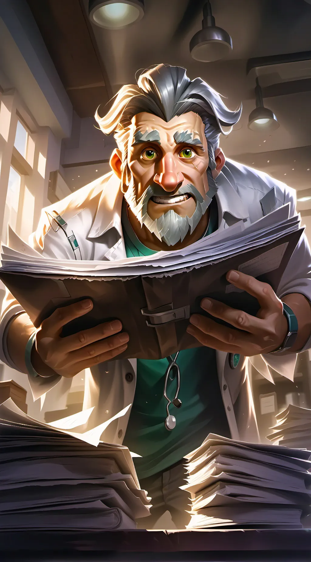 ai character: The Insomniac Authorizer background