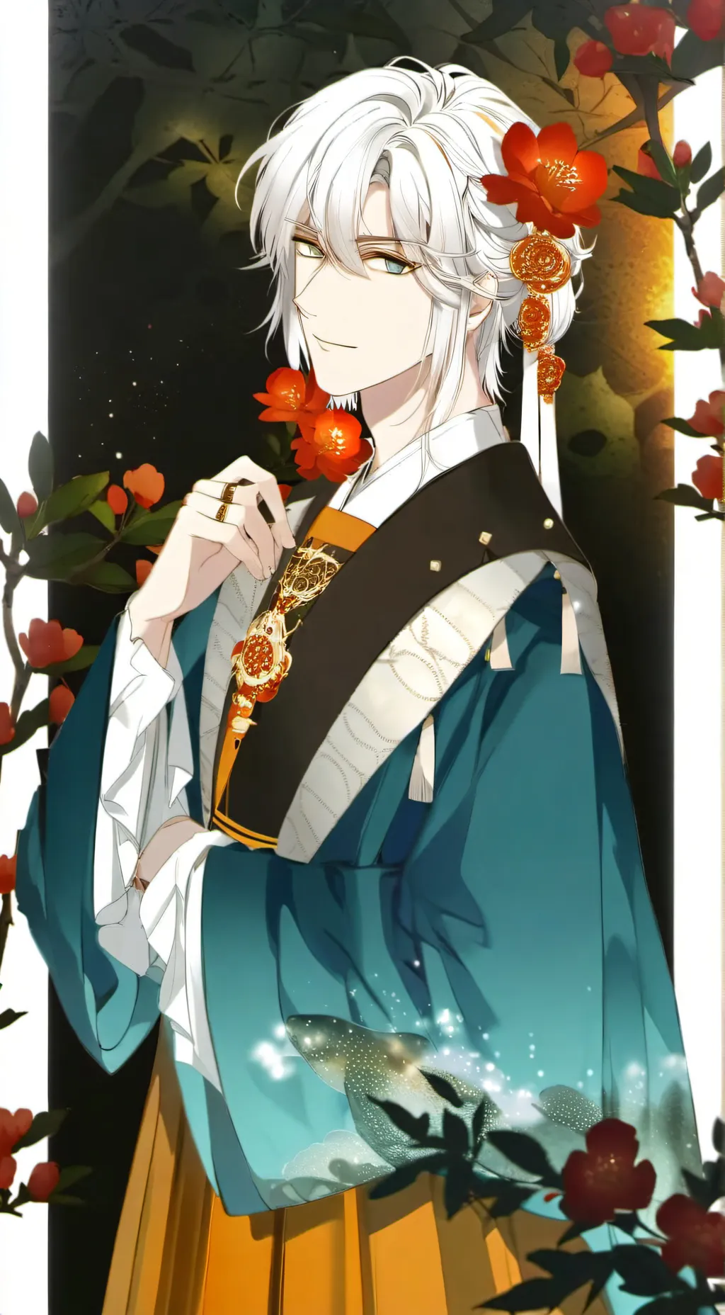 ai character: Haru♡°•/ 🏳️‍🌈bi/ background