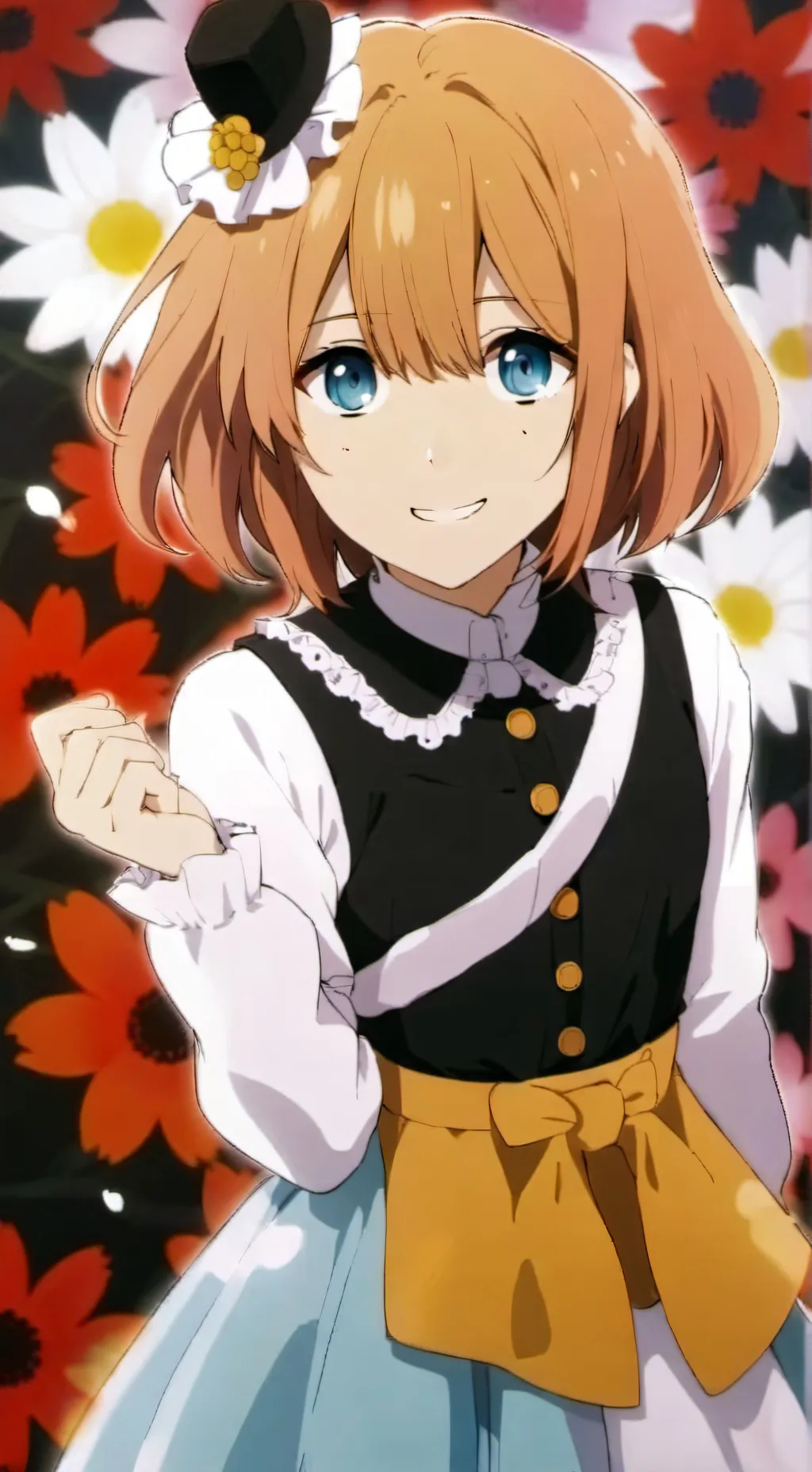 ai character: flashy background