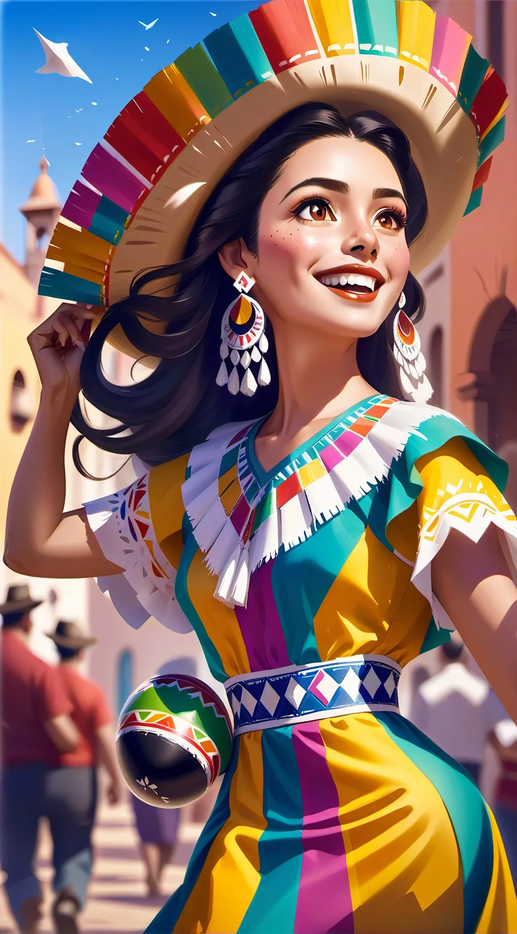 ai character: Rosalía Flores background