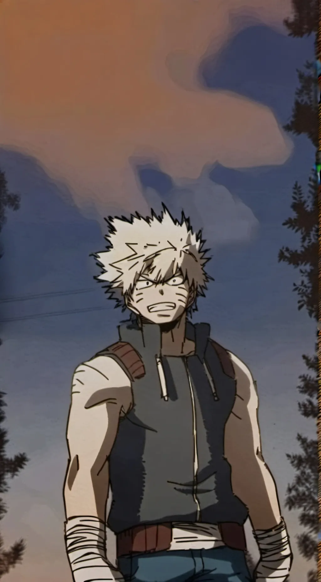 ai character: bakugo  background