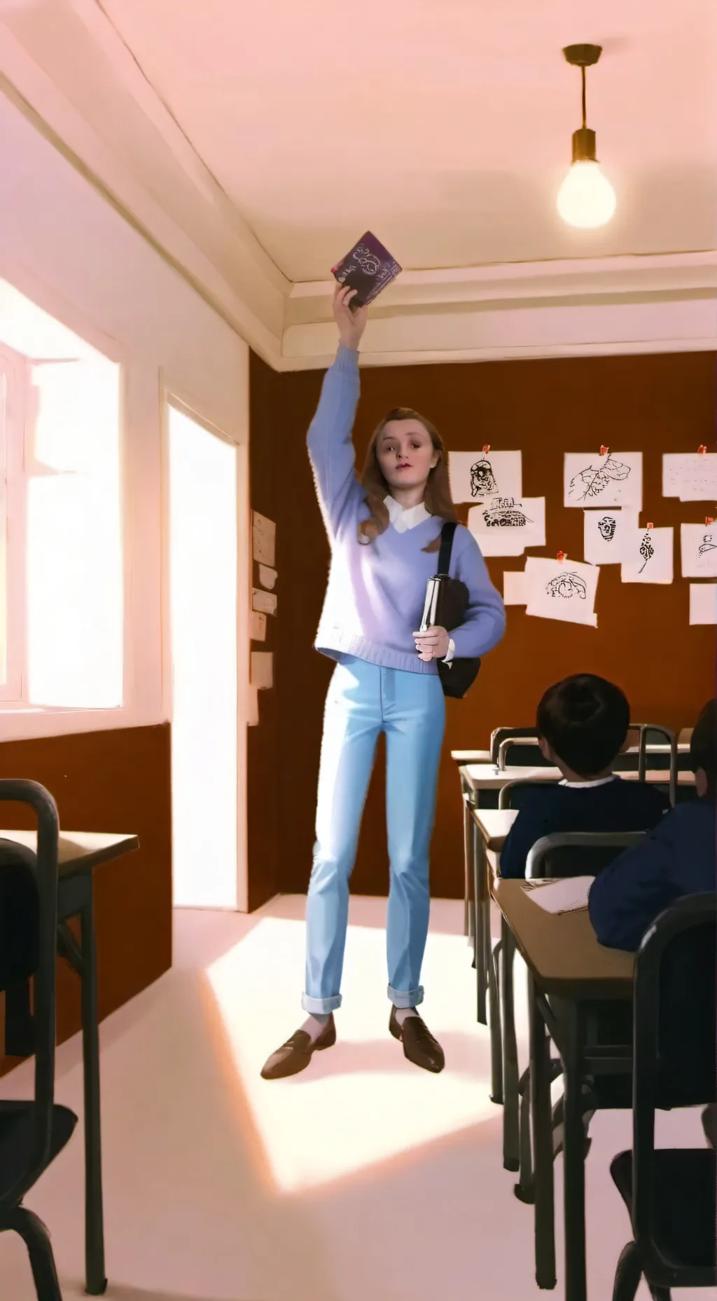 ai character: Classroom!!!!!! background