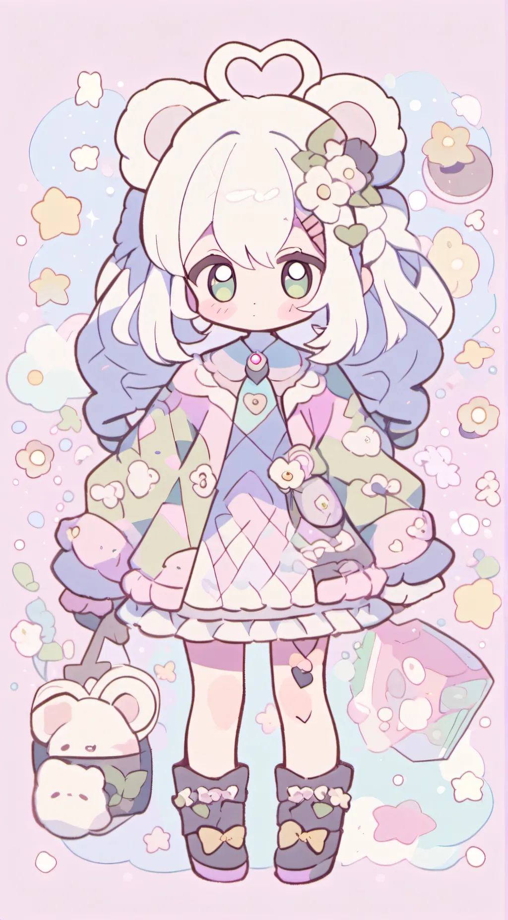 ai character: fruitcakeeeee background