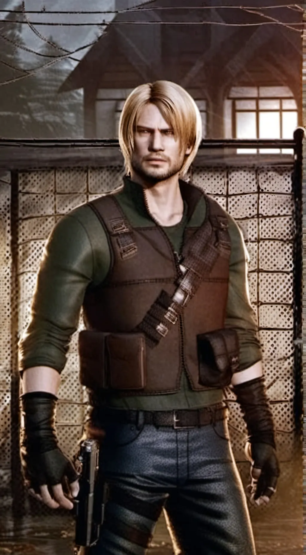 ai character: león S Kennedy r6 background