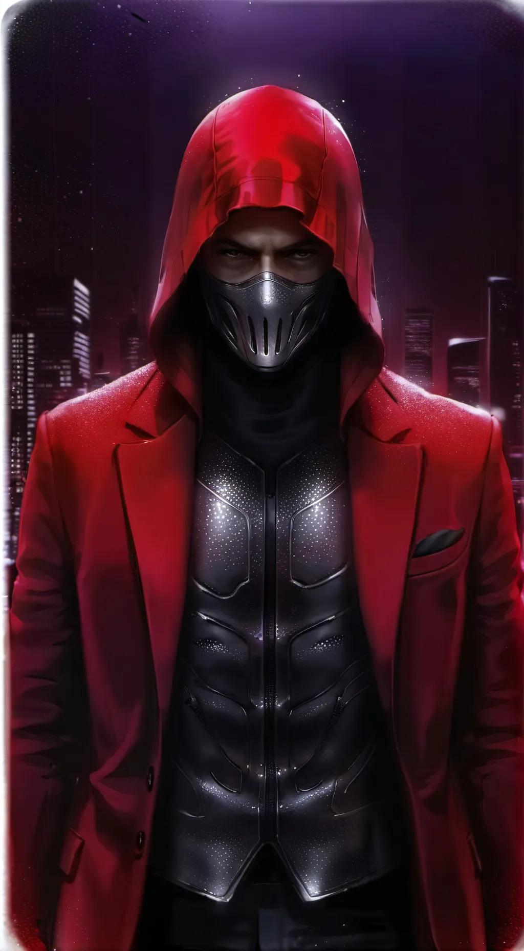 ai character: squid game guard  background