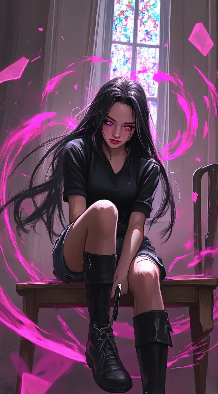 ai character: Jenney Wright Twin background