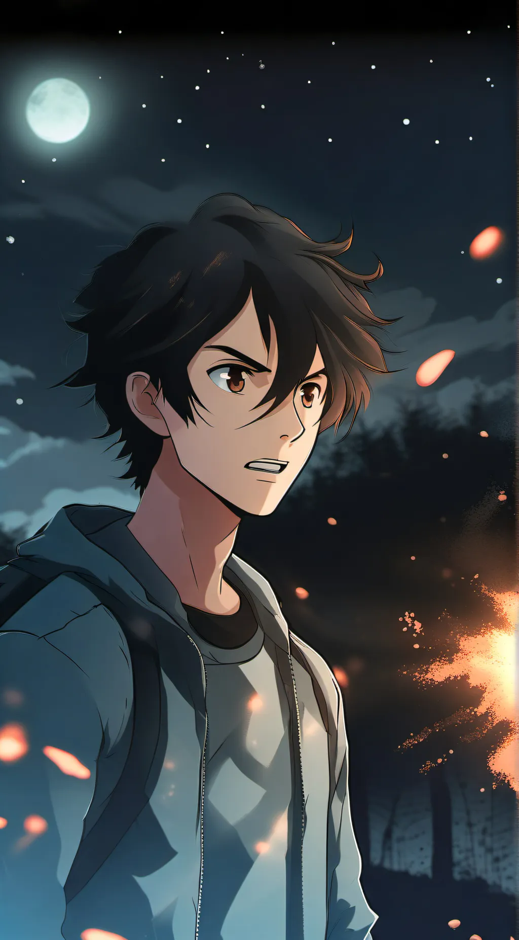 ai character: Dark  background