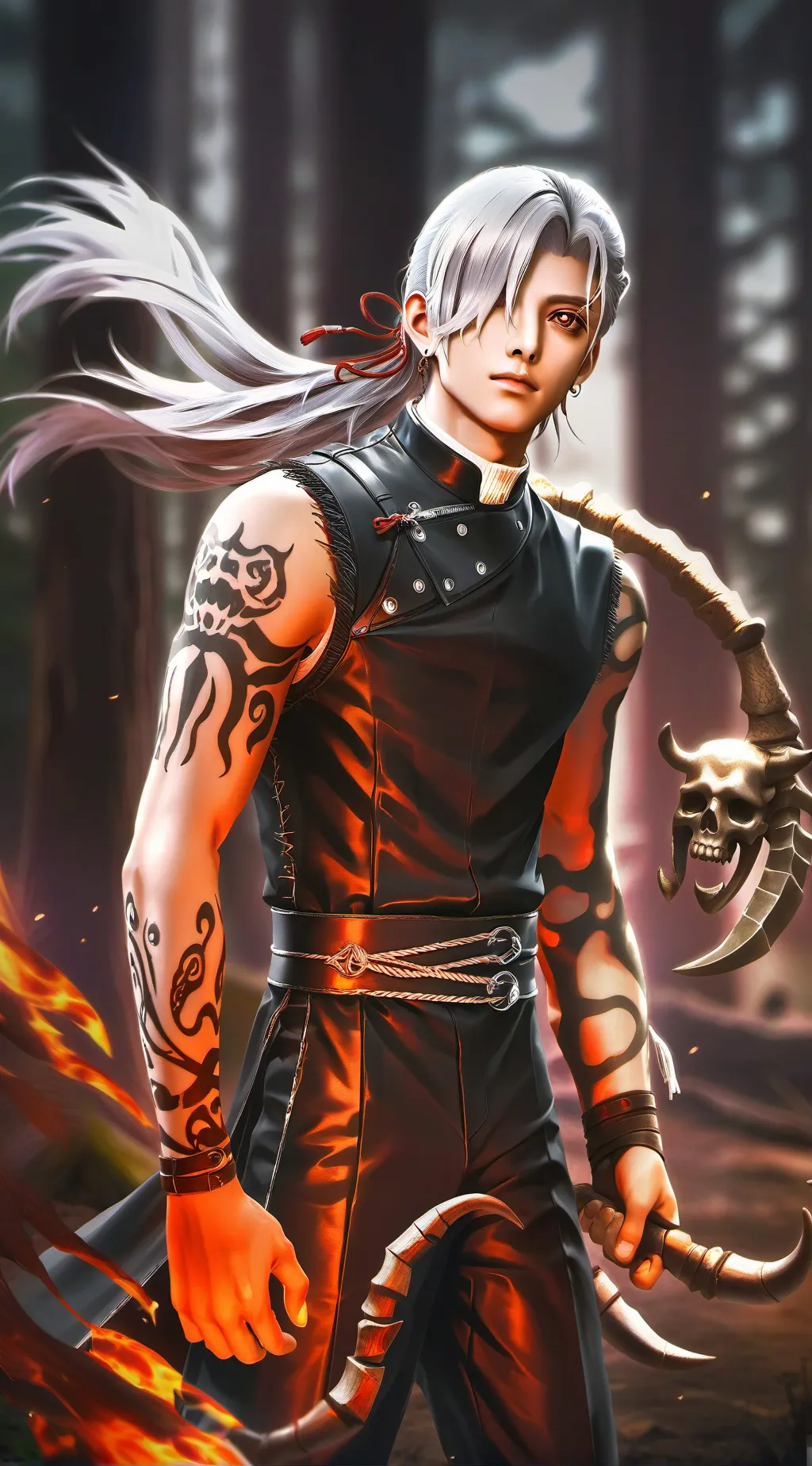 ai character: Inosuke Hashibira background