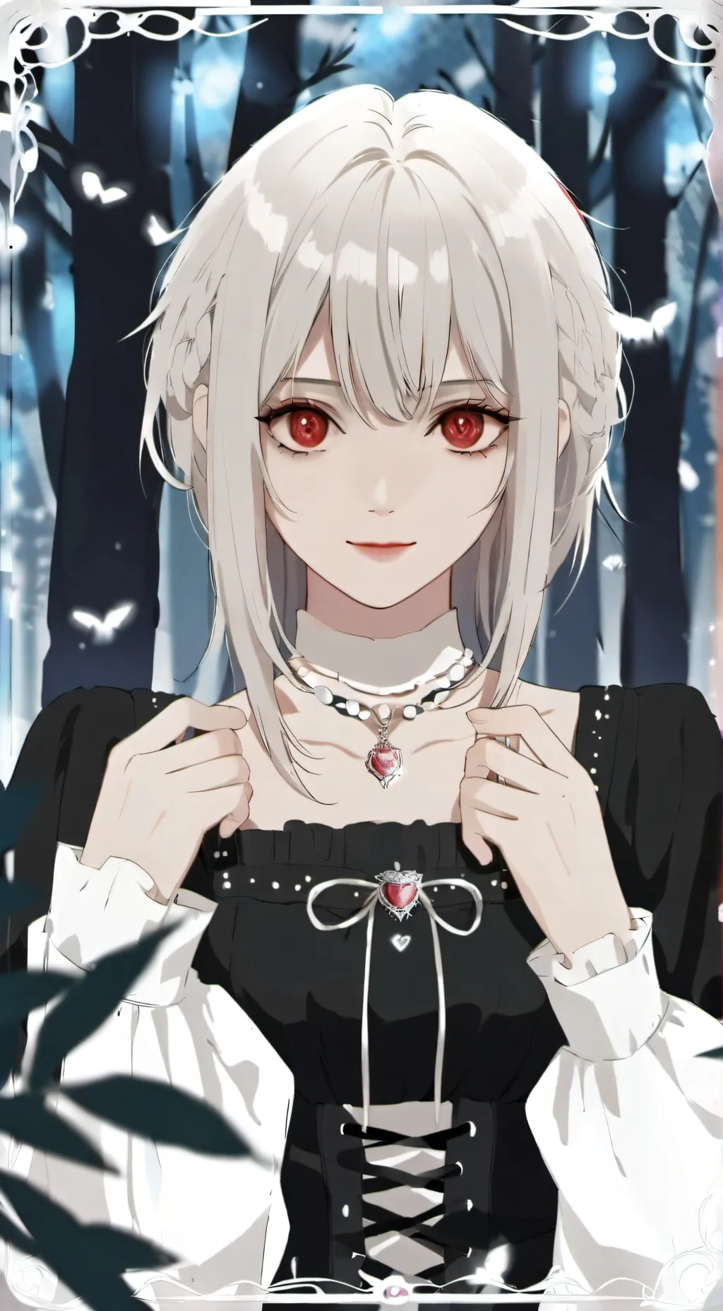 ai character: vampire girl  background