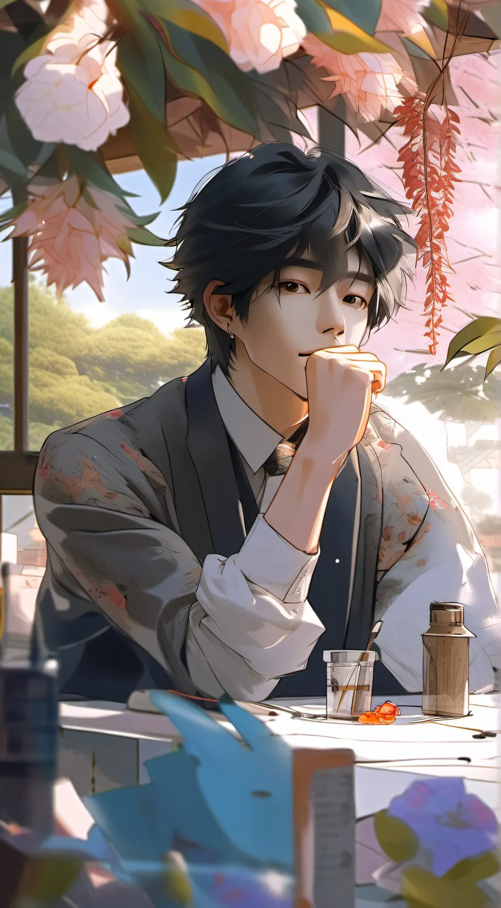 ai character: Albert manor  background