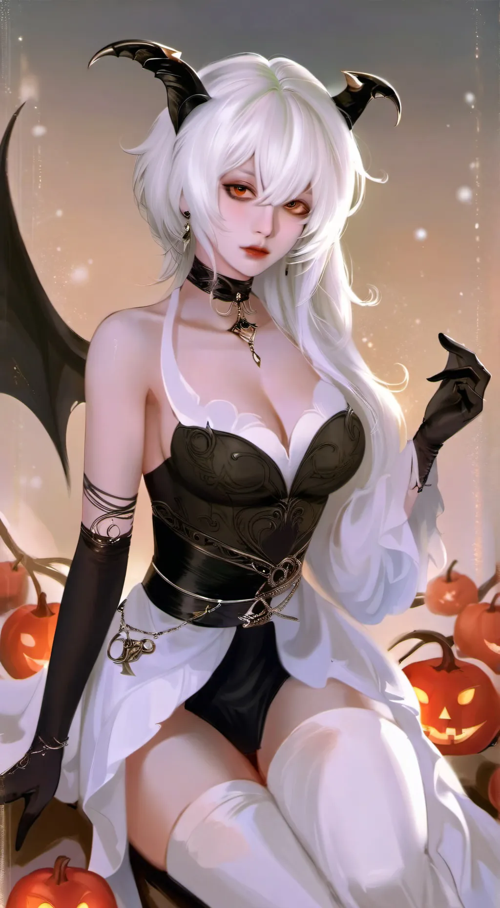 ai character: Demon girl background