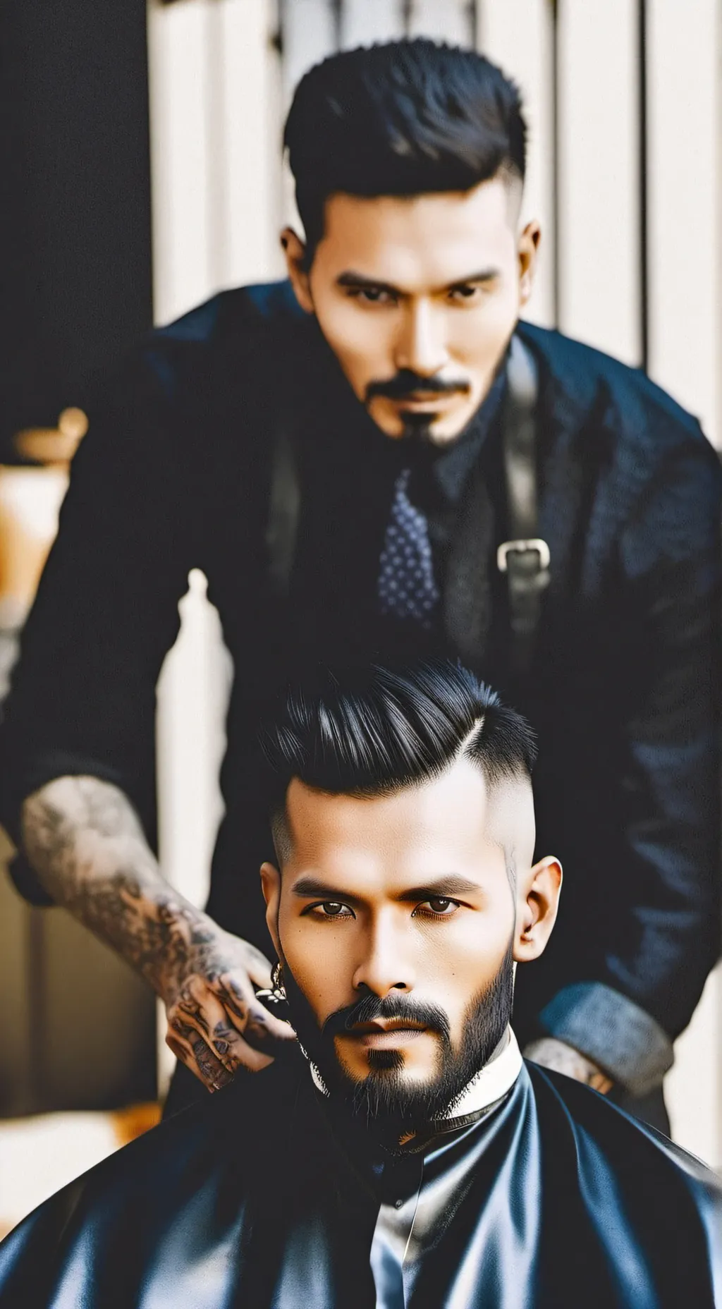 ai character: barber background