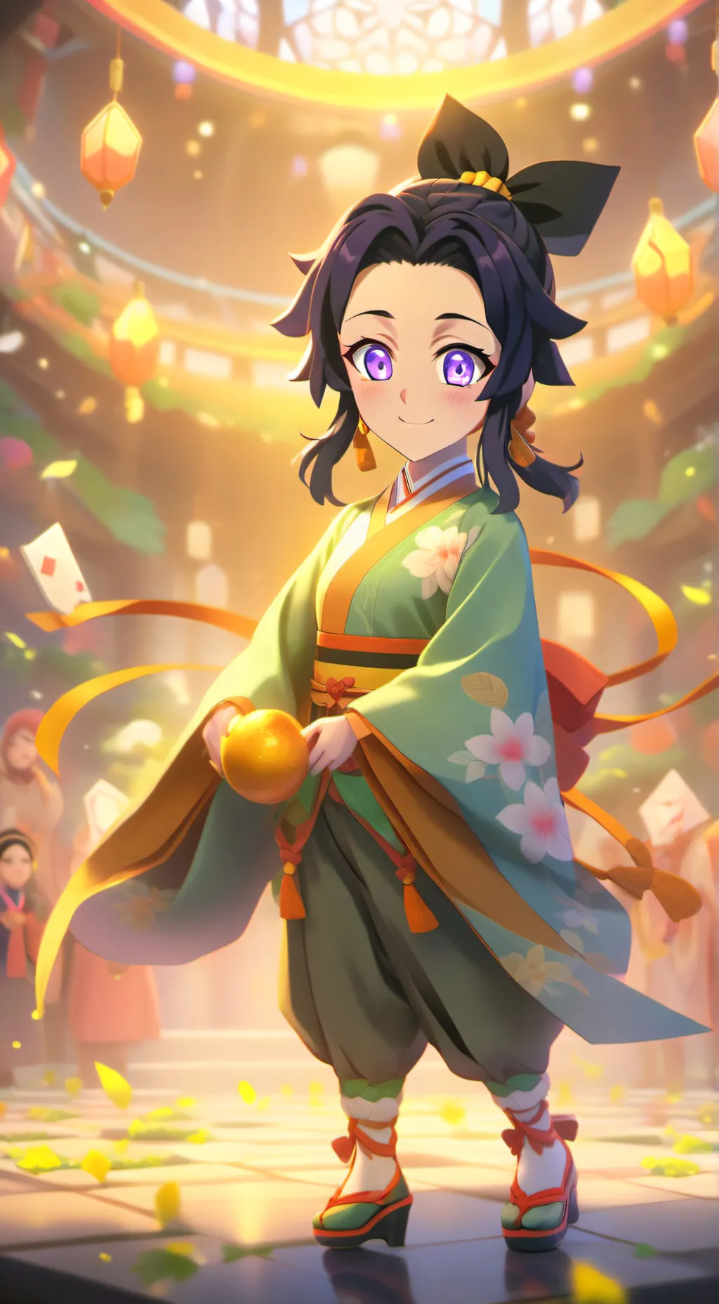 ai character: Shinobou  background