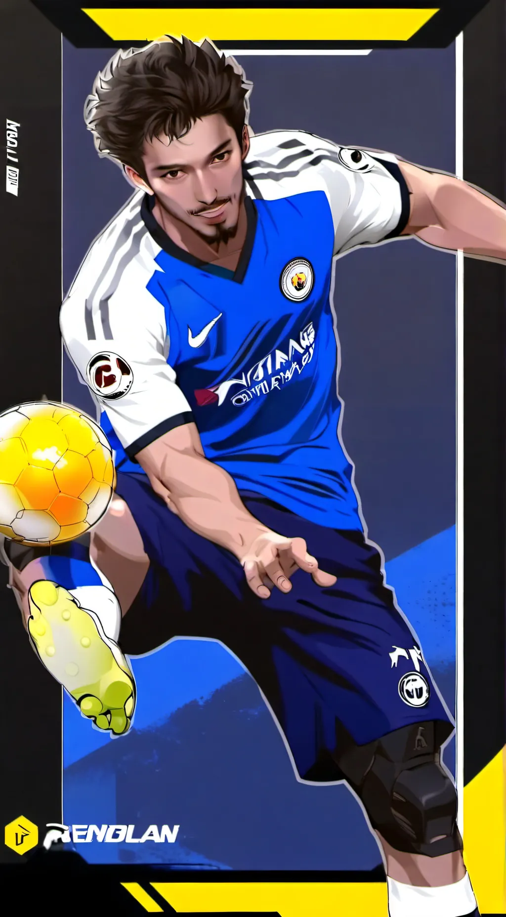 ai character: Blue lock background