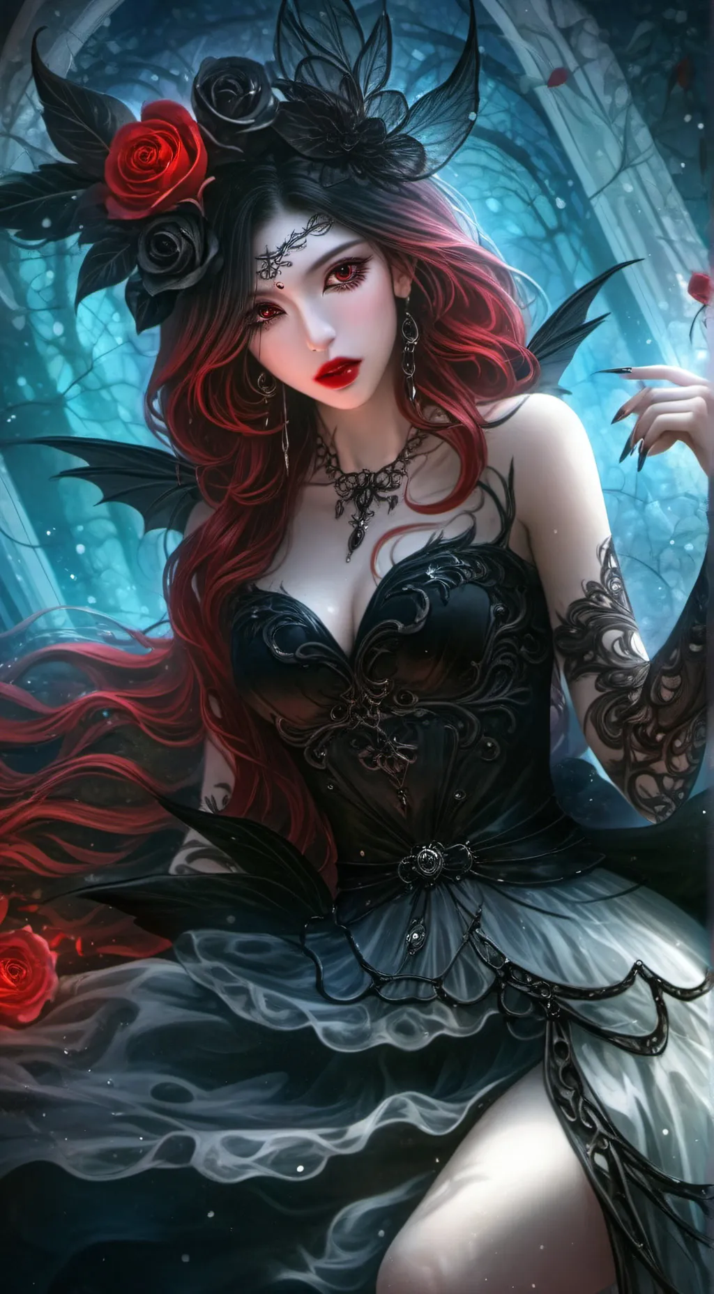 ai character: 𓆙☽︎𝐌𝐨𝐨𝐧☾︎𓆙 background