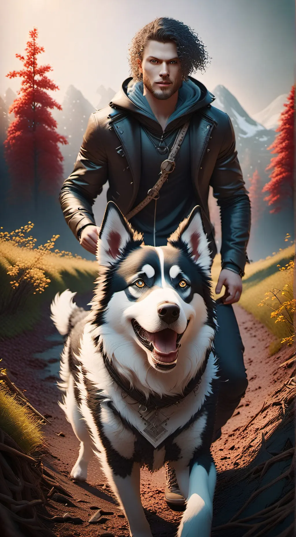 ai character: long way down  background