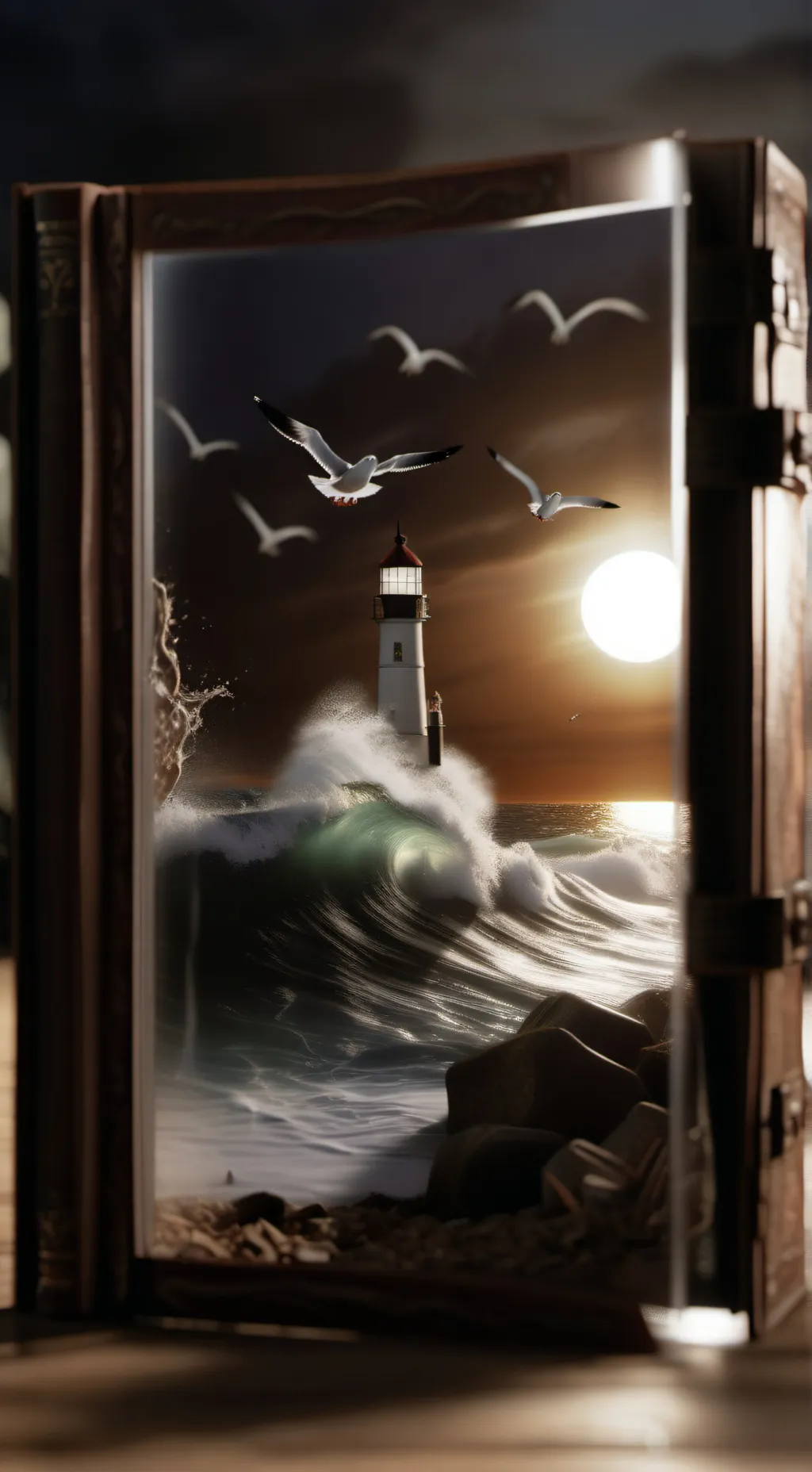 ai character: Note book background