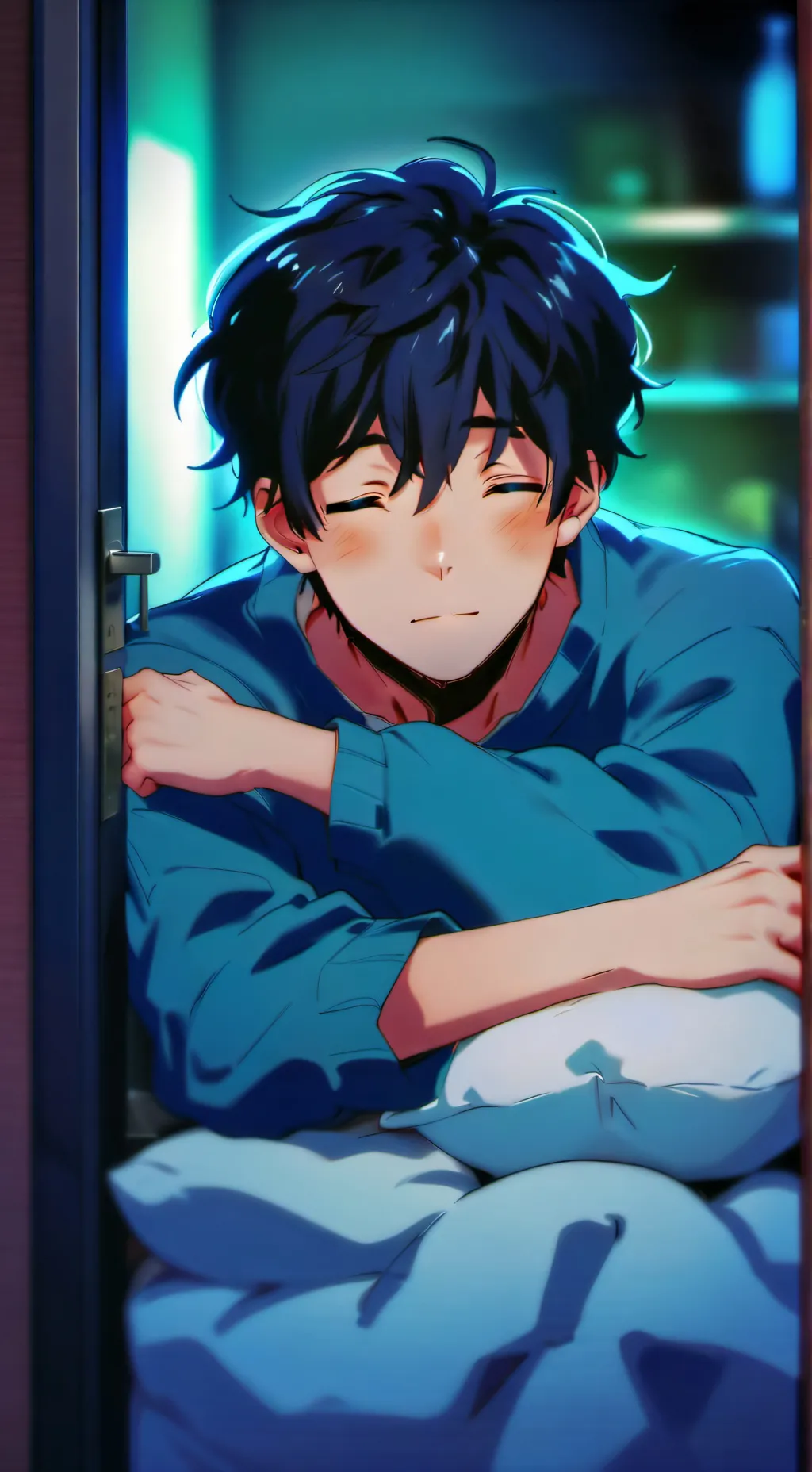 ai character: Midnight Comforter background