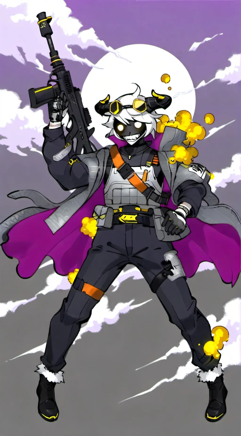 ai character: Uzi×N background