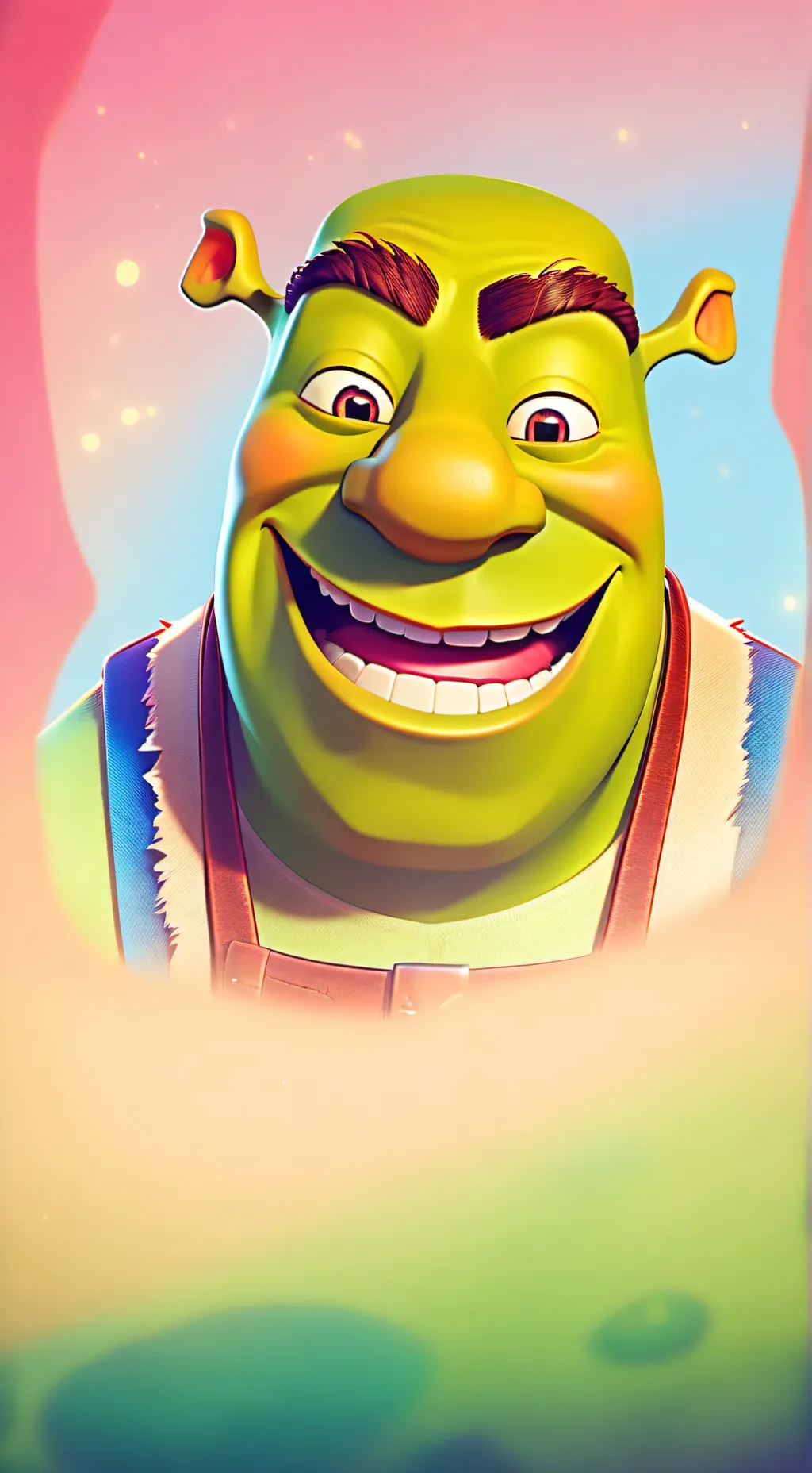 ai character: Shrek  background